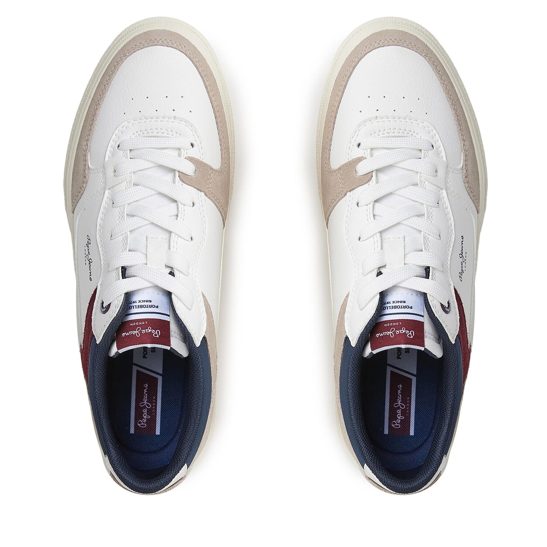 Pepe Jeans Sneakersy PMS31002 Bílá - Pepit.cz