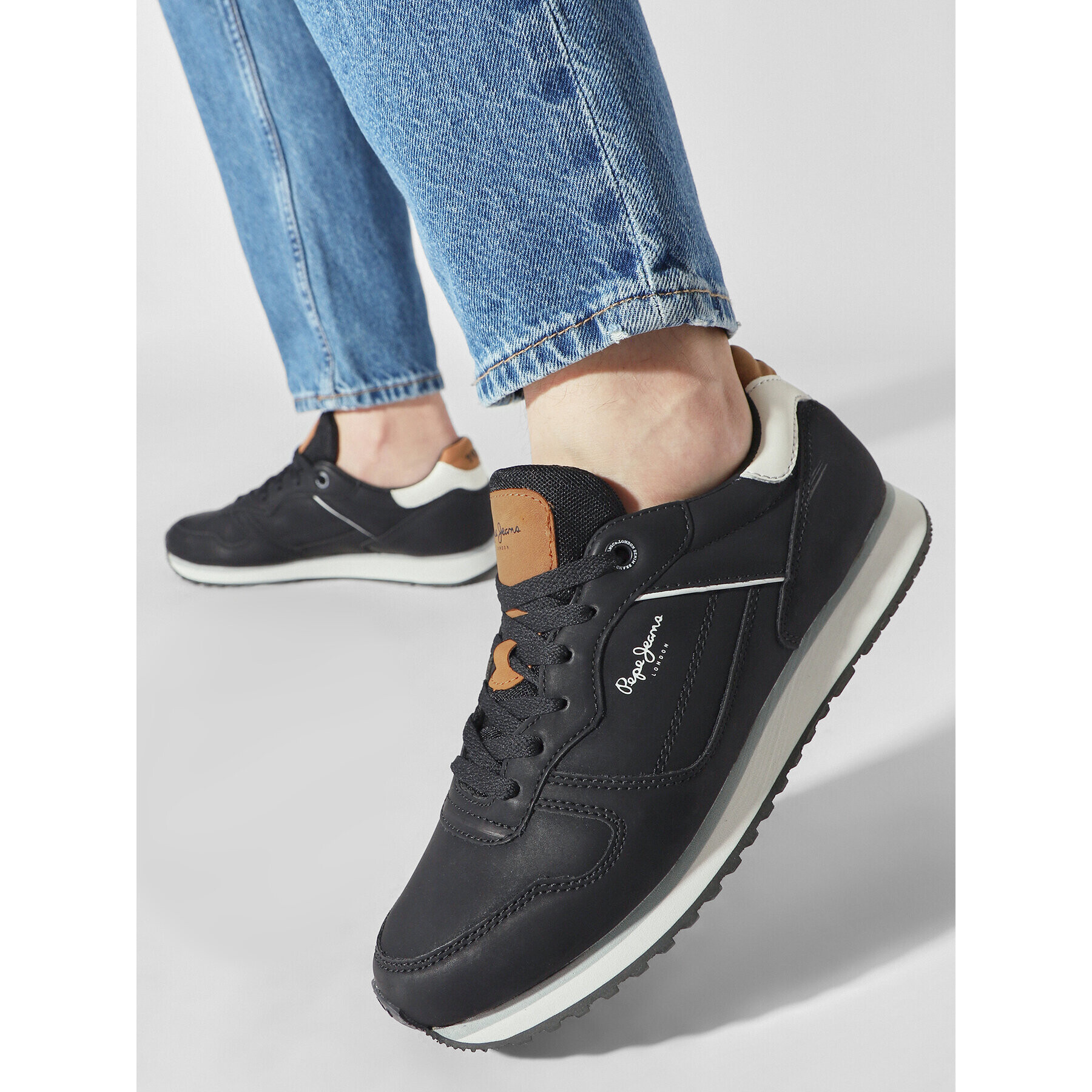 Pepe Jeans Sneakersy PMS31013 Černá - Pepit.cz