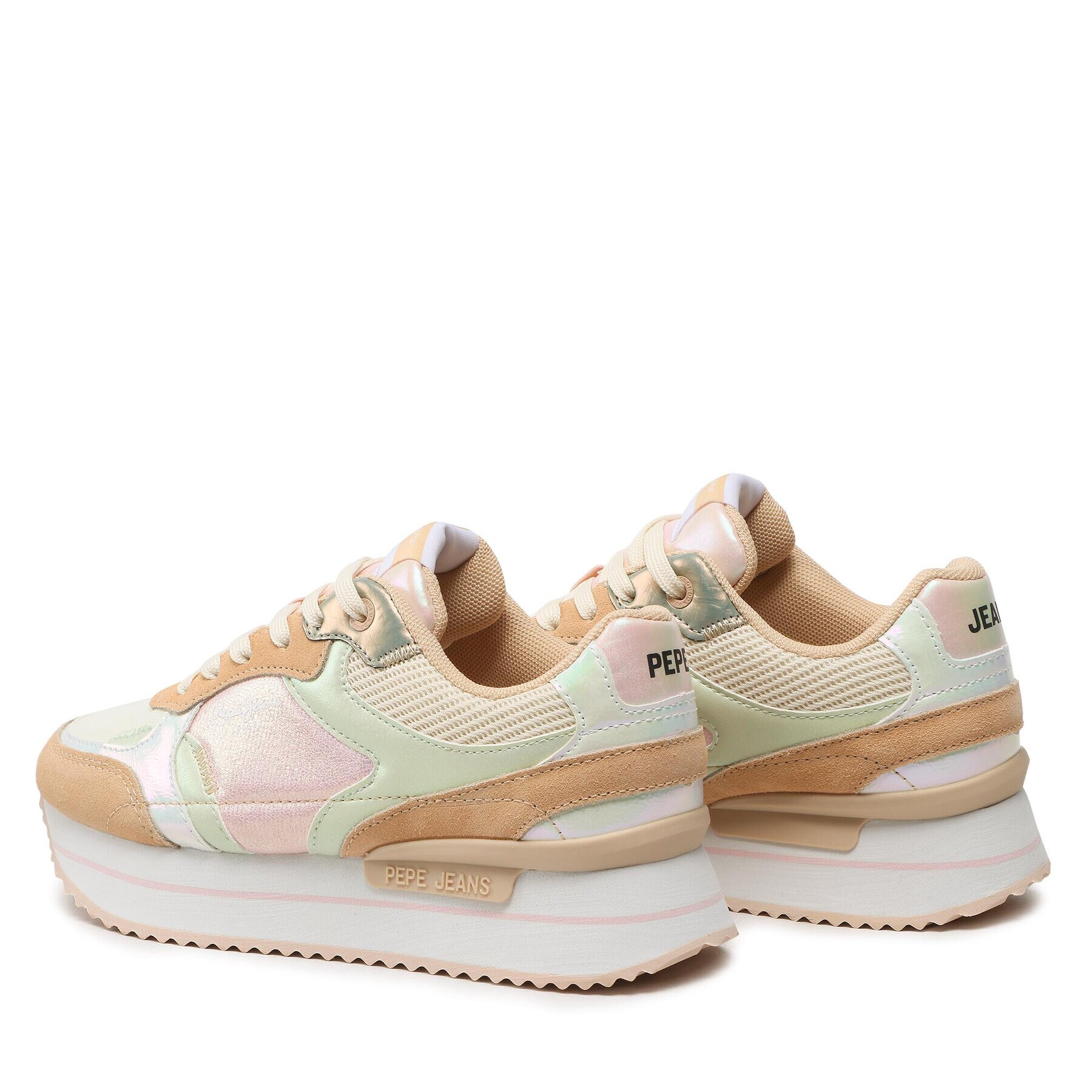 Pepe Jeans Sneakersy Rusper Pearl PLS31478 Béžová - Pepit.cz