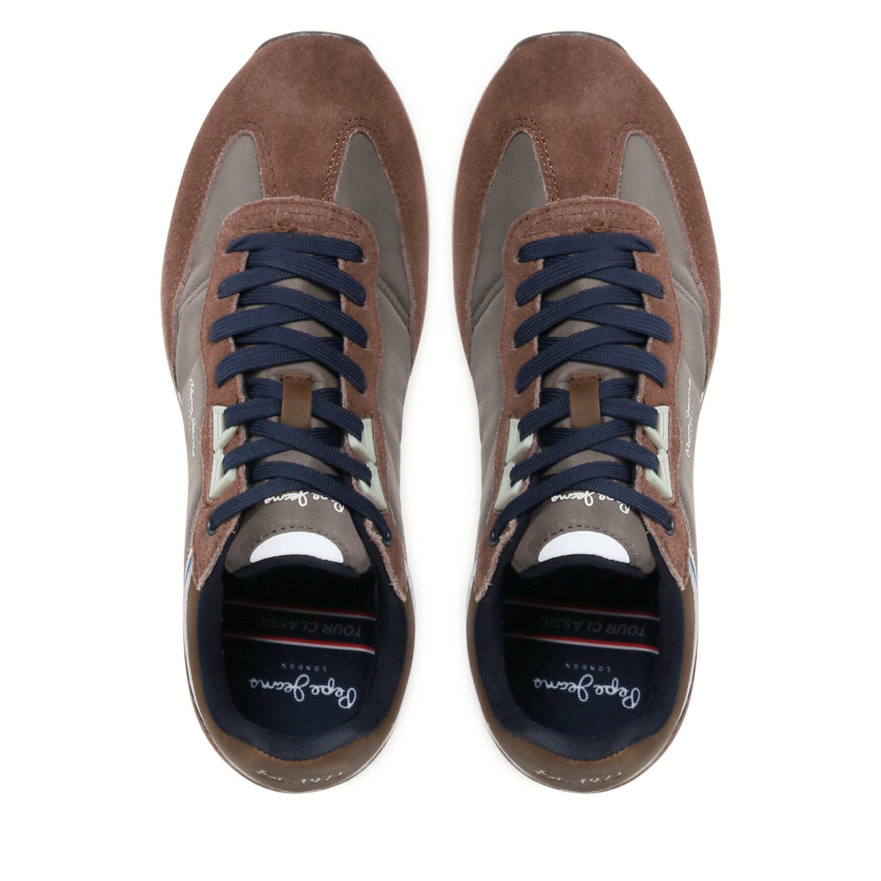 Pepe Jeans Sneakersy Tour Classic PMS30773 Hnědá - Pepit.cz