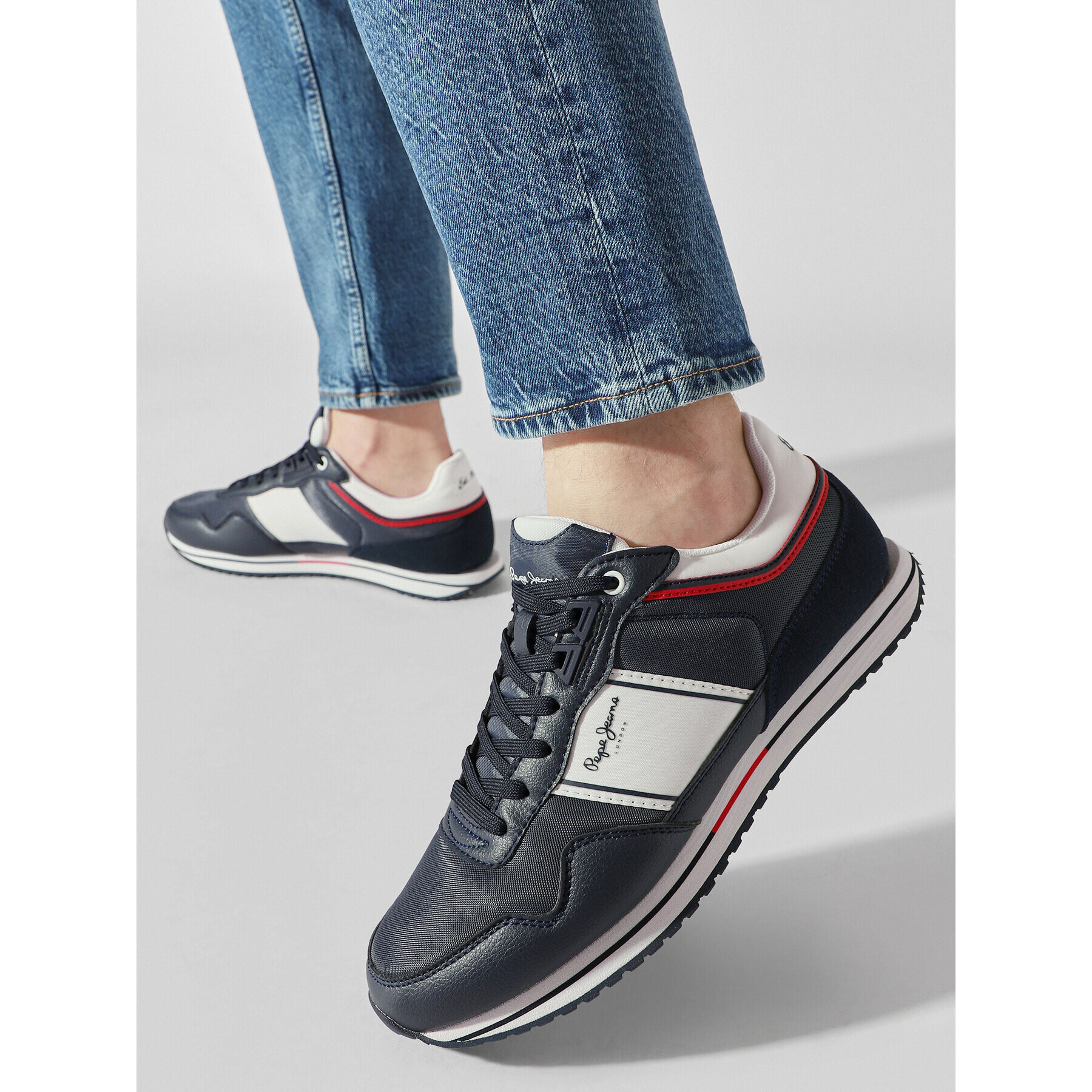 Pepe Jeans Sneakersy Tour Club Basic PMS30907 Tmavomodrá - Pepit.cz