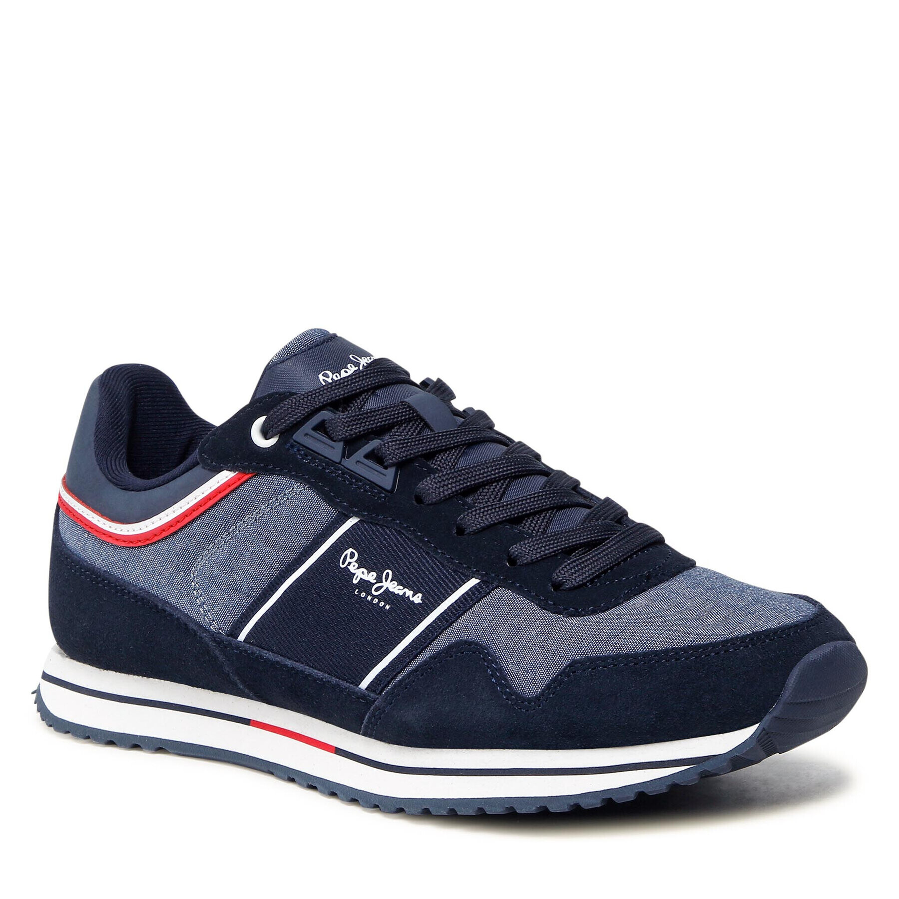 Pepe Jeans Sneakersy Tour Club Chambray PMS30798 Tmavomodrá - Pepit.cz