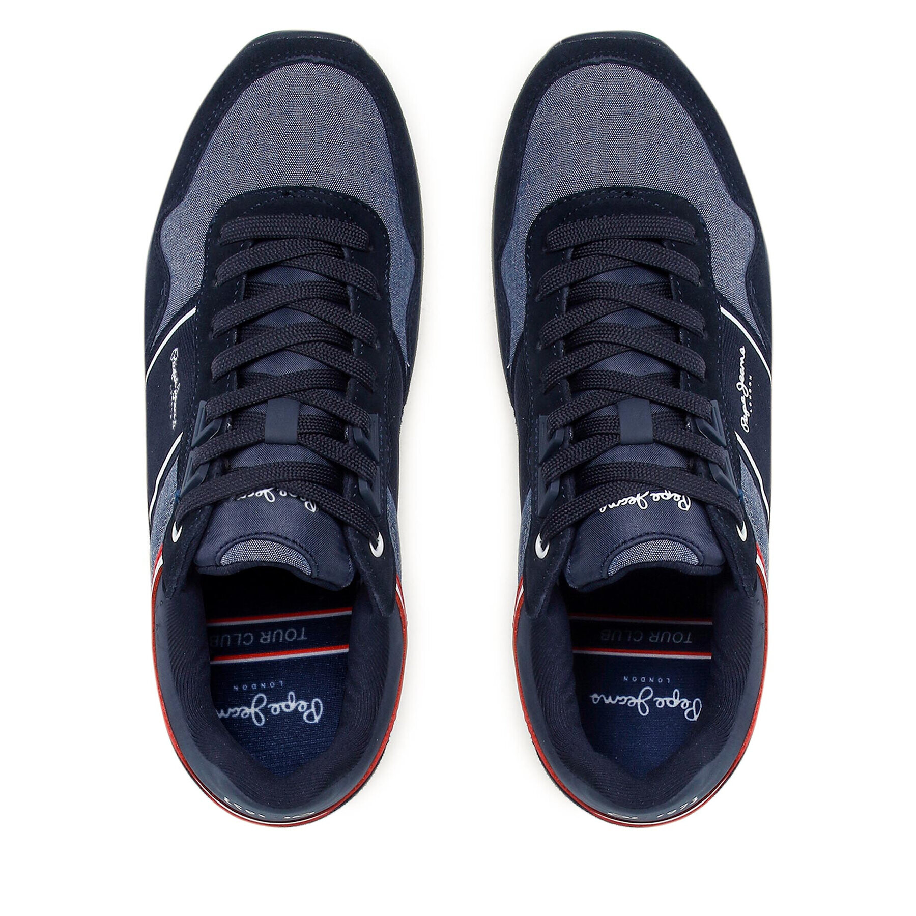 Pepe Jeans Sneakersy Tour Club Chambray PMS30798 Tmavomodrá - Pepit.cz