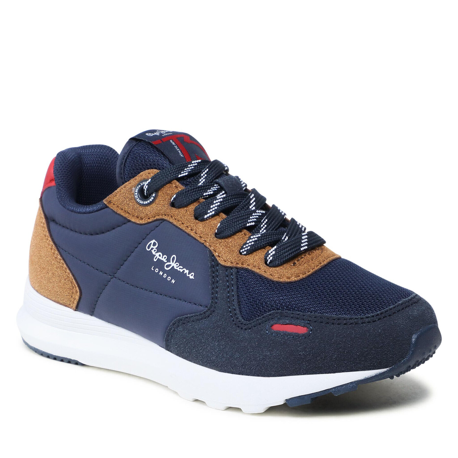 Pepe Jeans Sneakersy York Basic Boy PBS30508 Tmavomodrá - Pepit.cz