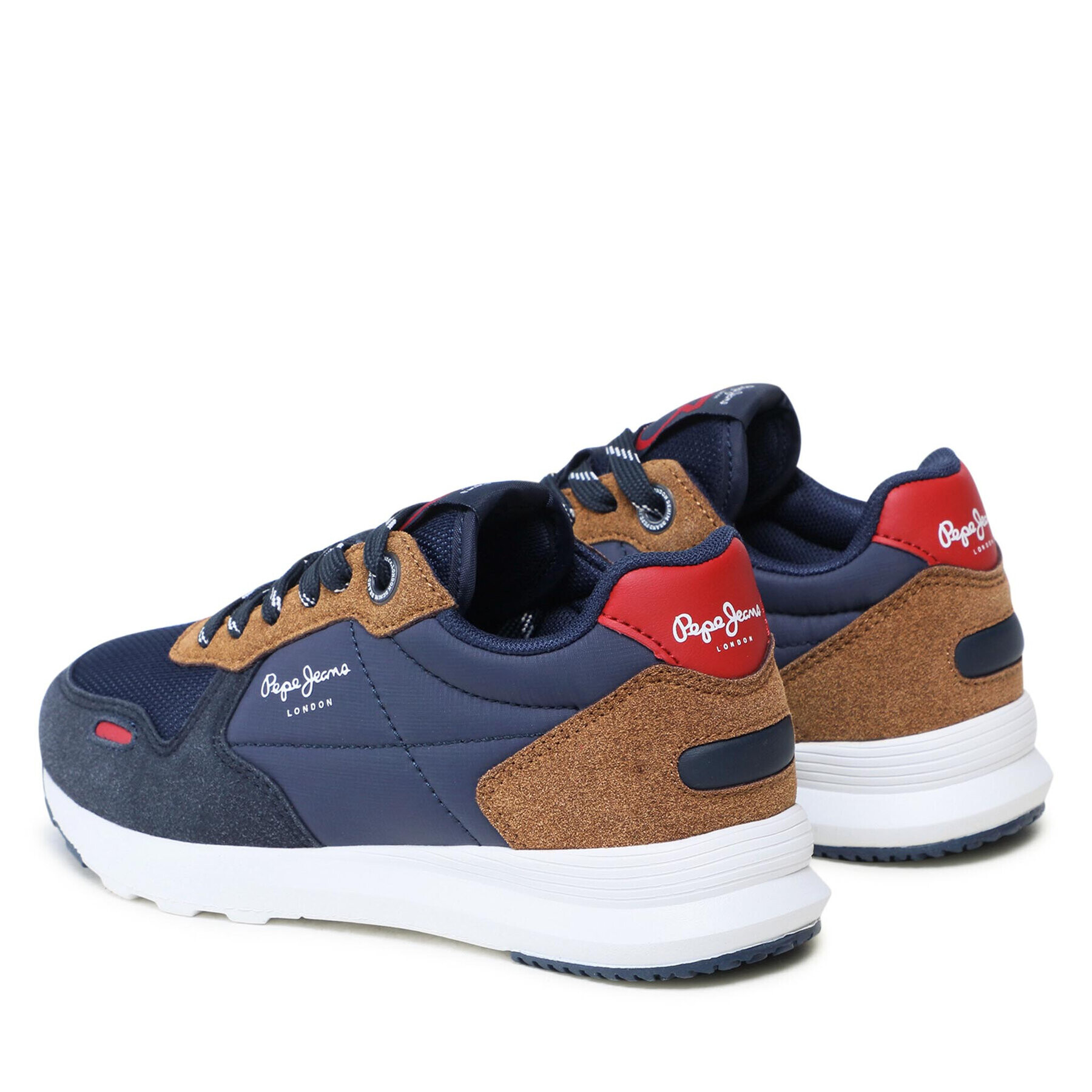 Pepe Jeans Sneakersy York Basic Boy PBS30508 Tmavomodrá - Pepit.cz