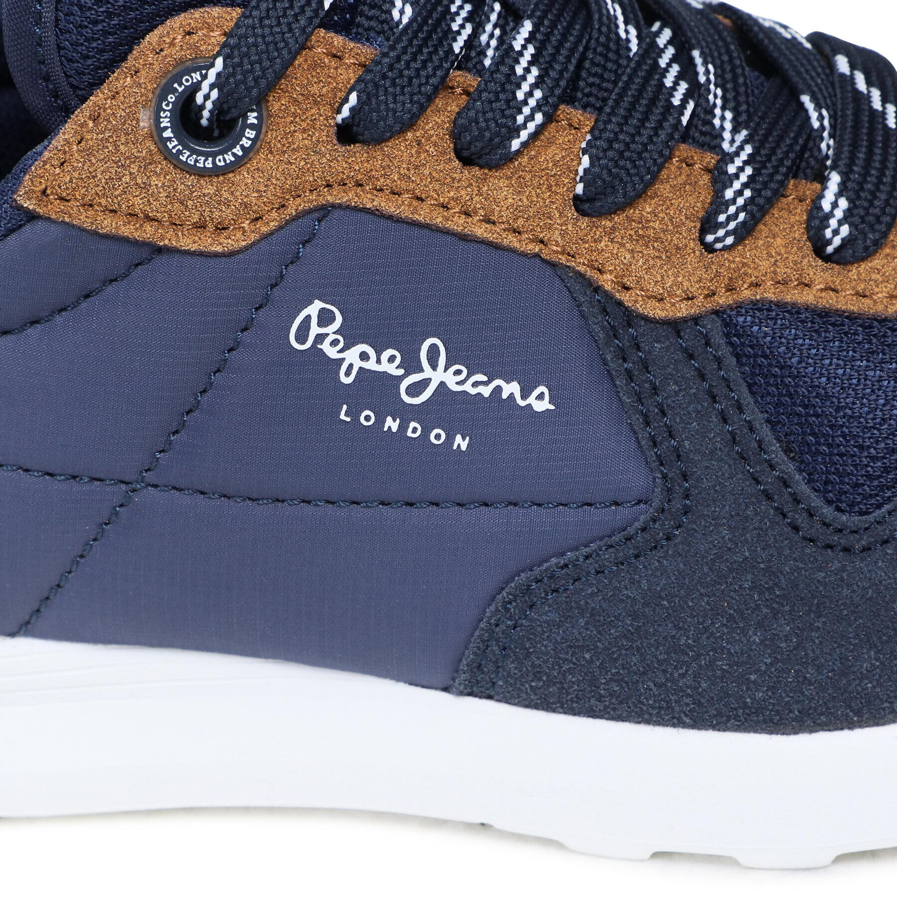 Pepe Jeans Sneakersy York Basic Boy PBS30508 Tmavomodrá - Pepit.cz