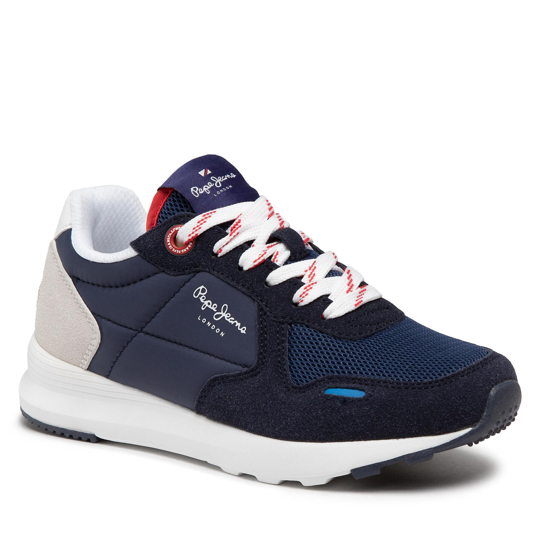 Pepe Jeans Sneakersy York Basic Boy PBS30515 Tmavomodrá - Pepit.cz