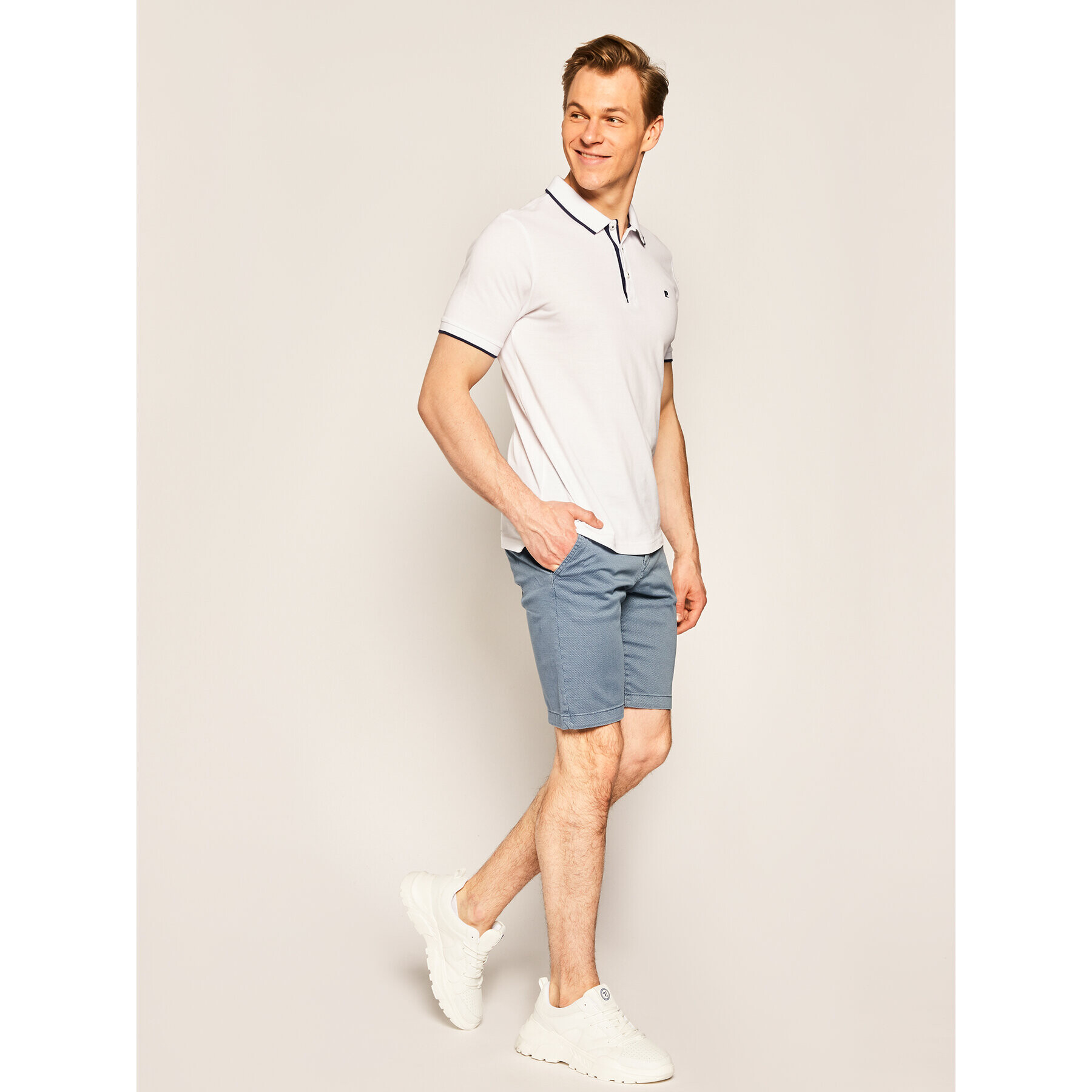 Pepe Jeans Šortky z materiálu Charly Minimal PM800773 Modrá Slim Fit - Pepit.cz