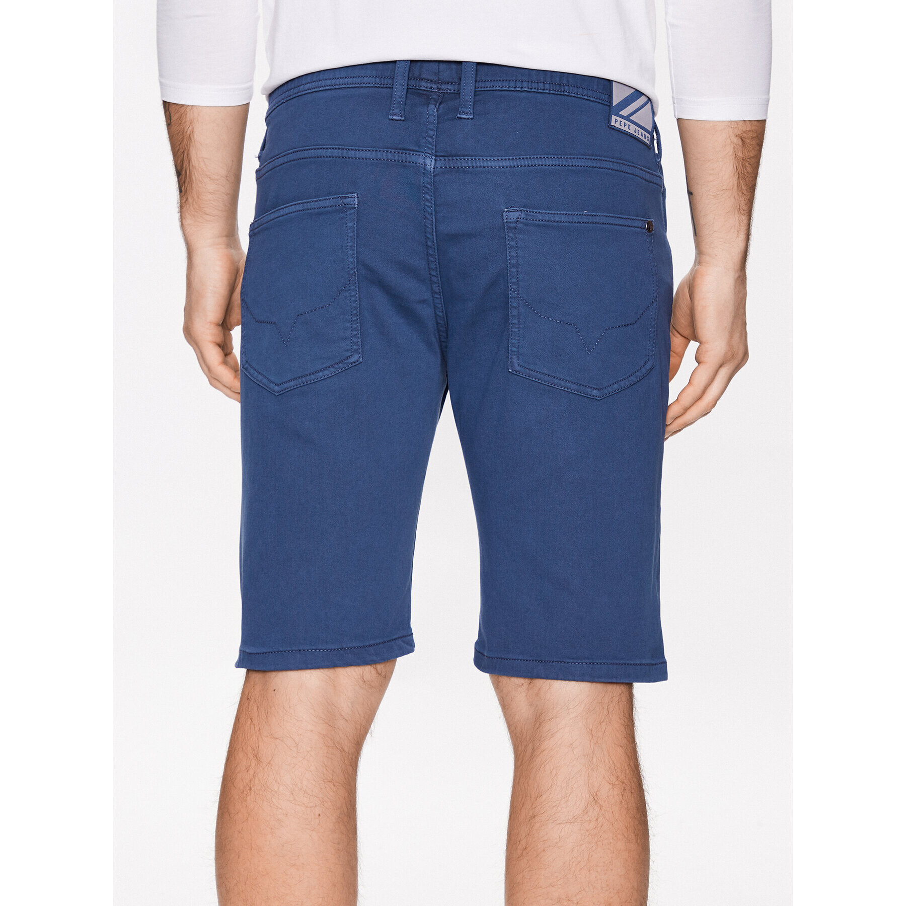 Pepe Jeans Šortky z materiálu Jagger Short PM800920 Modrá Slim Fit - Pepit.cz