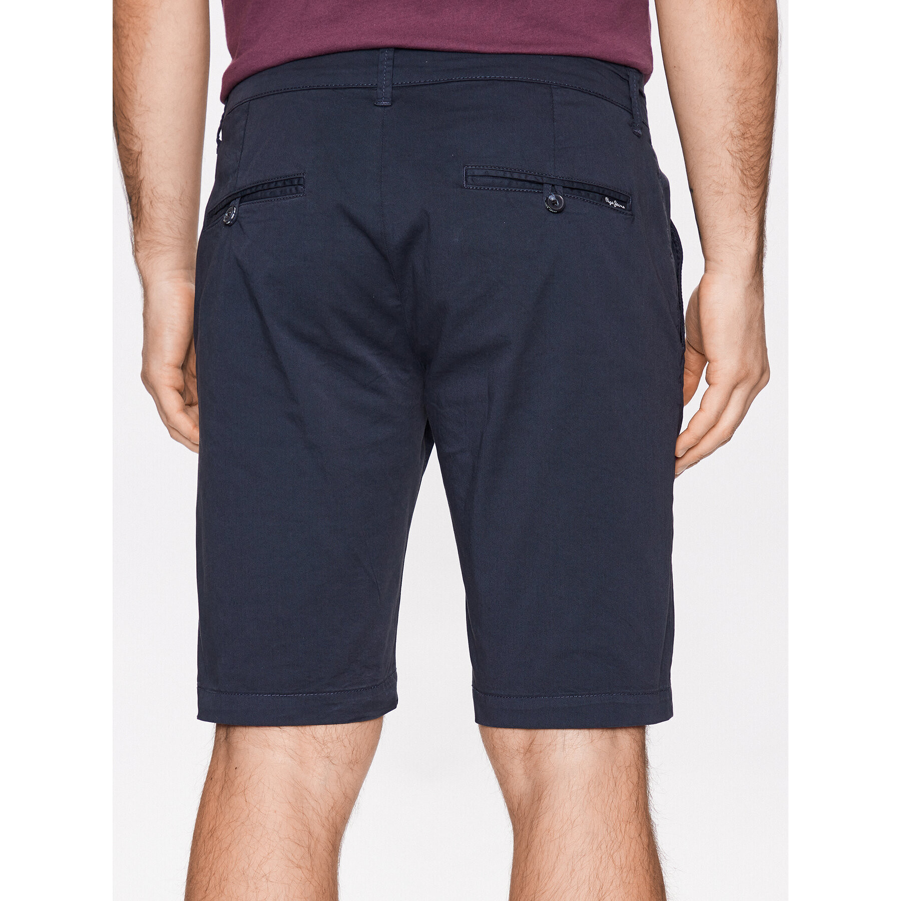 Pepe Jeans Šortky z materiálu Mc Queen Short PM800938C75 Tmavomodrá Regular Fit - Pepit.cz