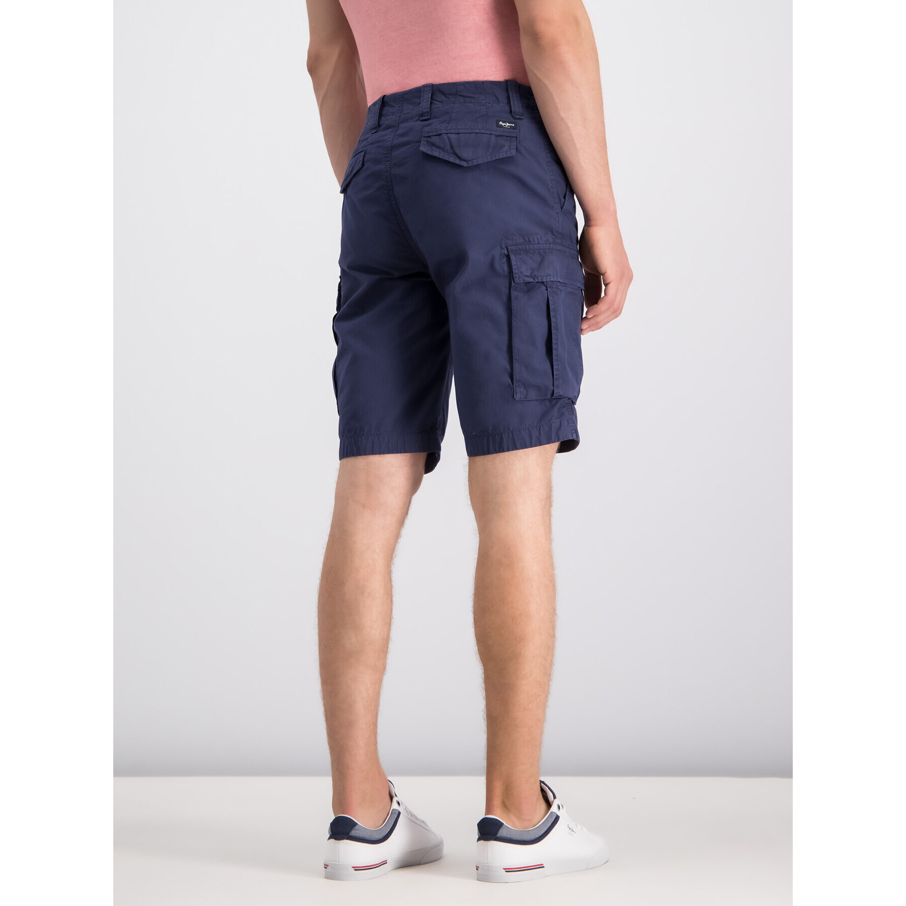 Pepe Jeans Šortky z materiálu PM800722 Tmavomodrá Regular Fit - Pepit.cz