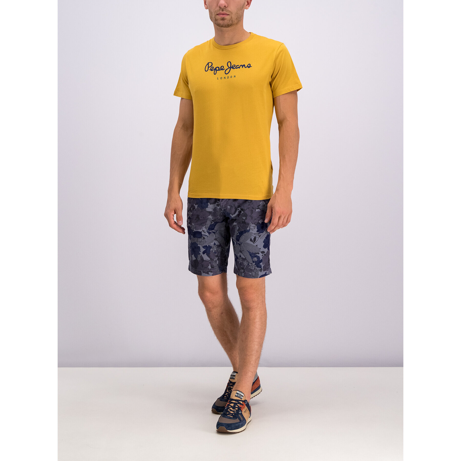 Pepe Jeans Šortky z materiálu PM800741 Šedá Slim Fit - Pepit.cz