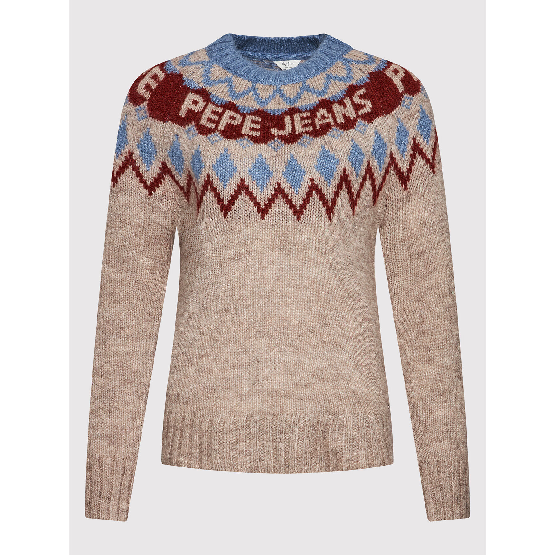 Pepe Jeans Svetr Paige PL701793 Hnědá Regular Fit - Pepit.cz