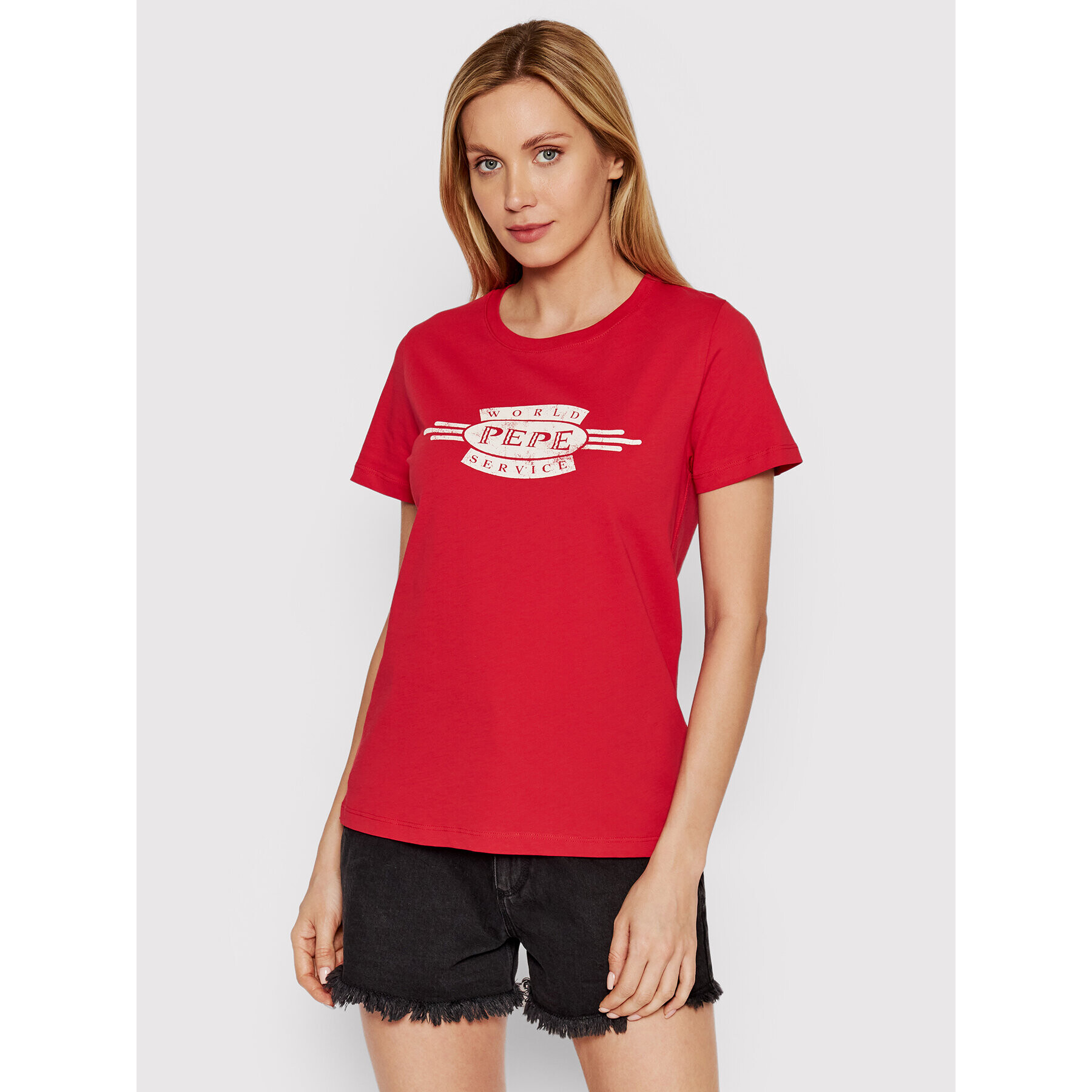 Pepe Jeans T-Shirt Agnes PL504151 Červená Regular Fit - Pepit.cz