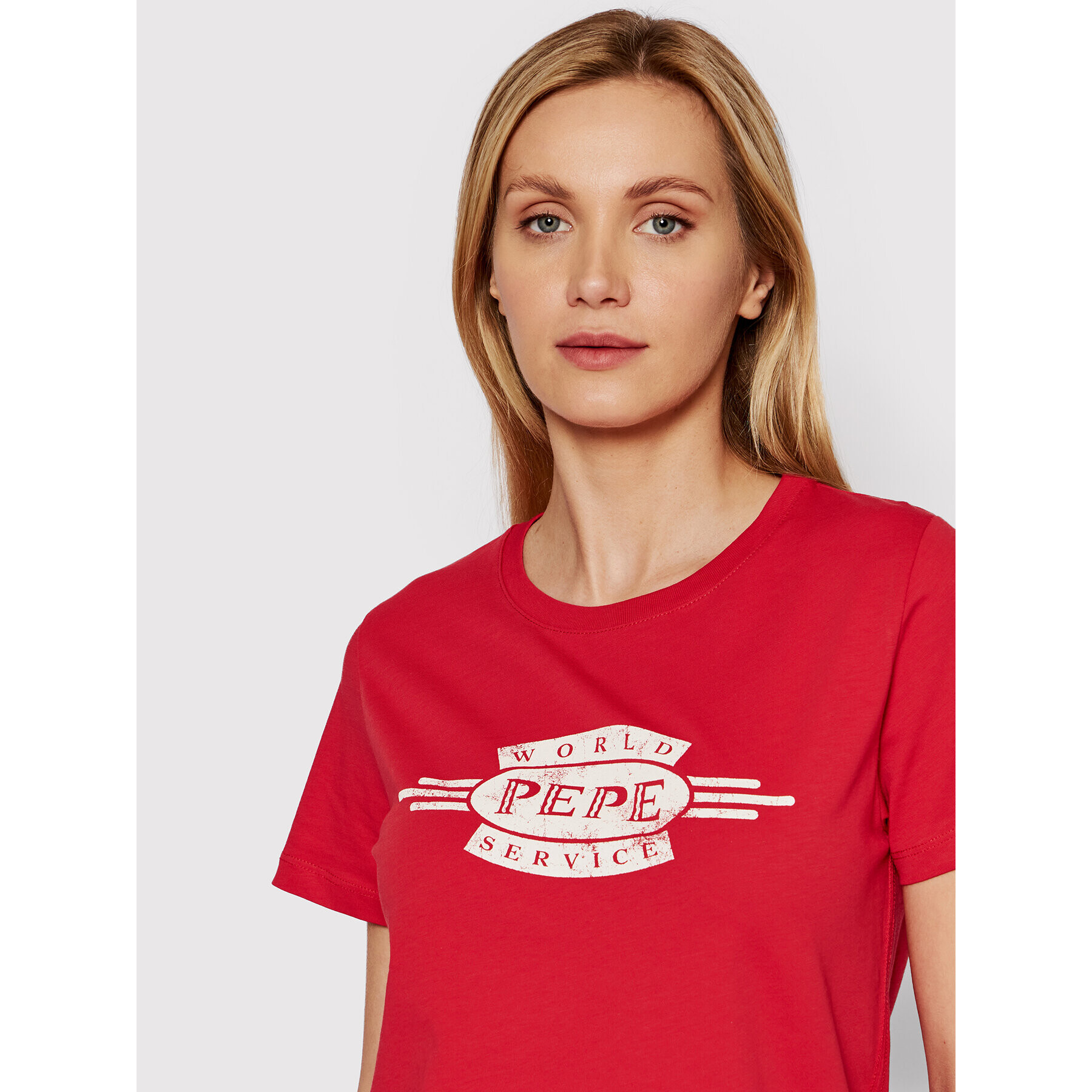 Pepe Jeans T-Shirt Agnes PL504151 Červená Regular Fit - Pepit.cz