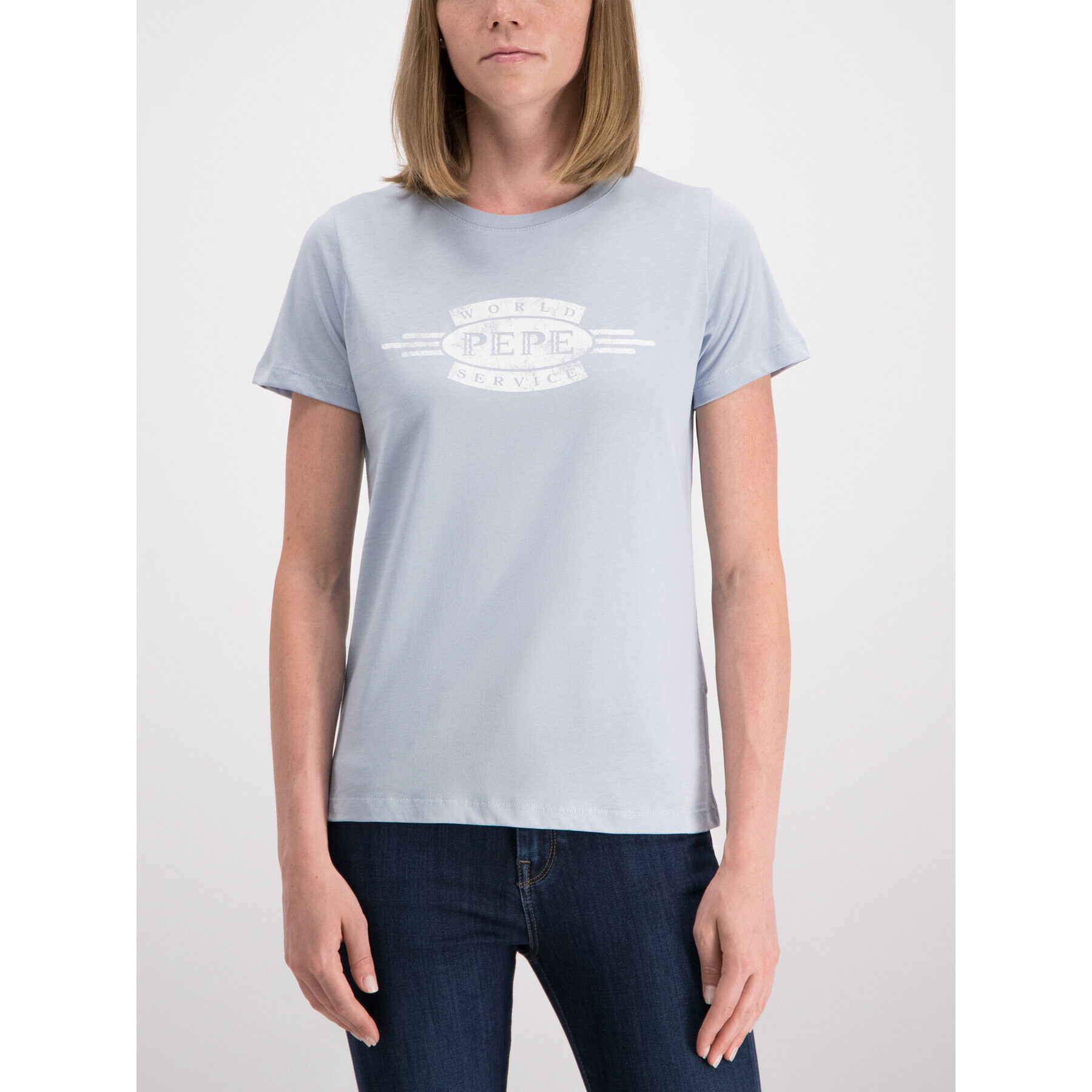 Pepe Jeans T-Shirt Agnes PL504151 Modrá Regular Fit - Pepit.cz