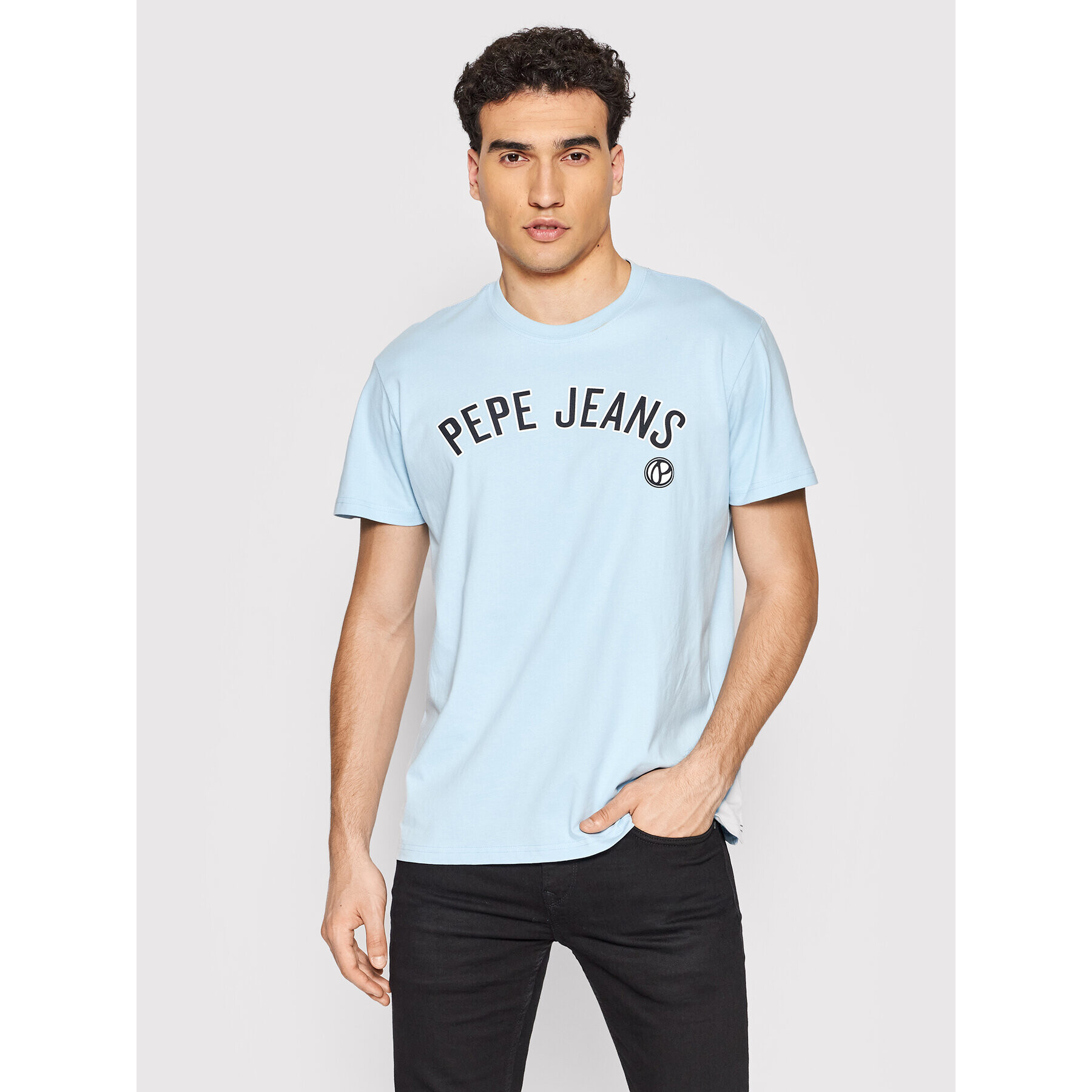 Pepe Jeans T-Shirt Alessio PM508256 Modrá Regular Fit - Pepit.cz