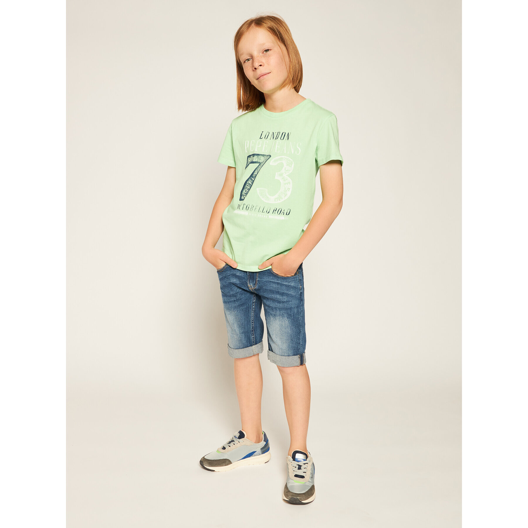 Pepe Jeans T-Shirt Andy PB502823 Zelená Regular Fit - Pepit.cz