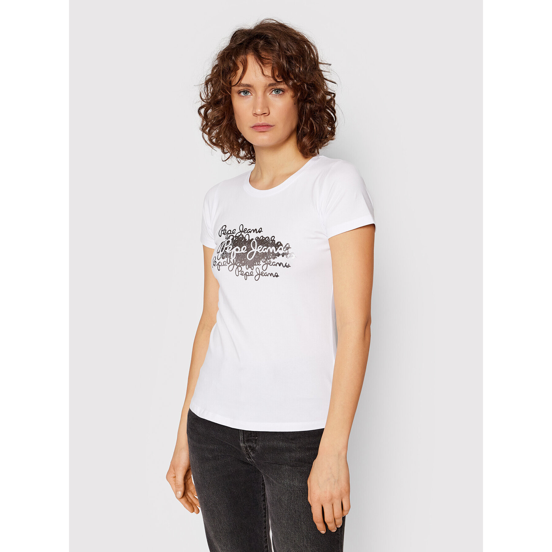 Pepe Jeans T-Shirt Anna PL505121 Bílá Regular Fit - Pepit.cz