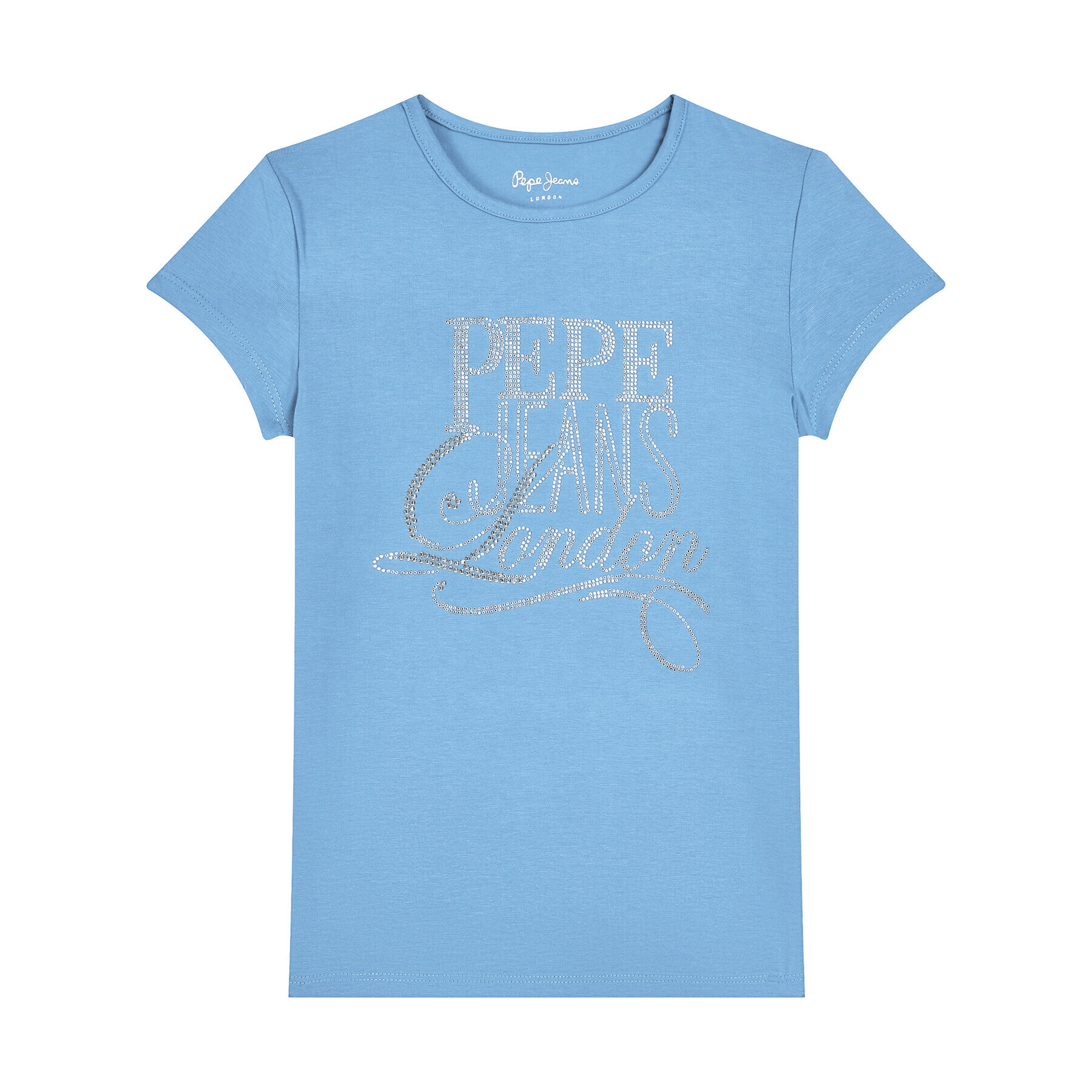 Pepe Jeans T-Shirt Aquaria PG502431 Modrá Regular Fit - Pepit.cz