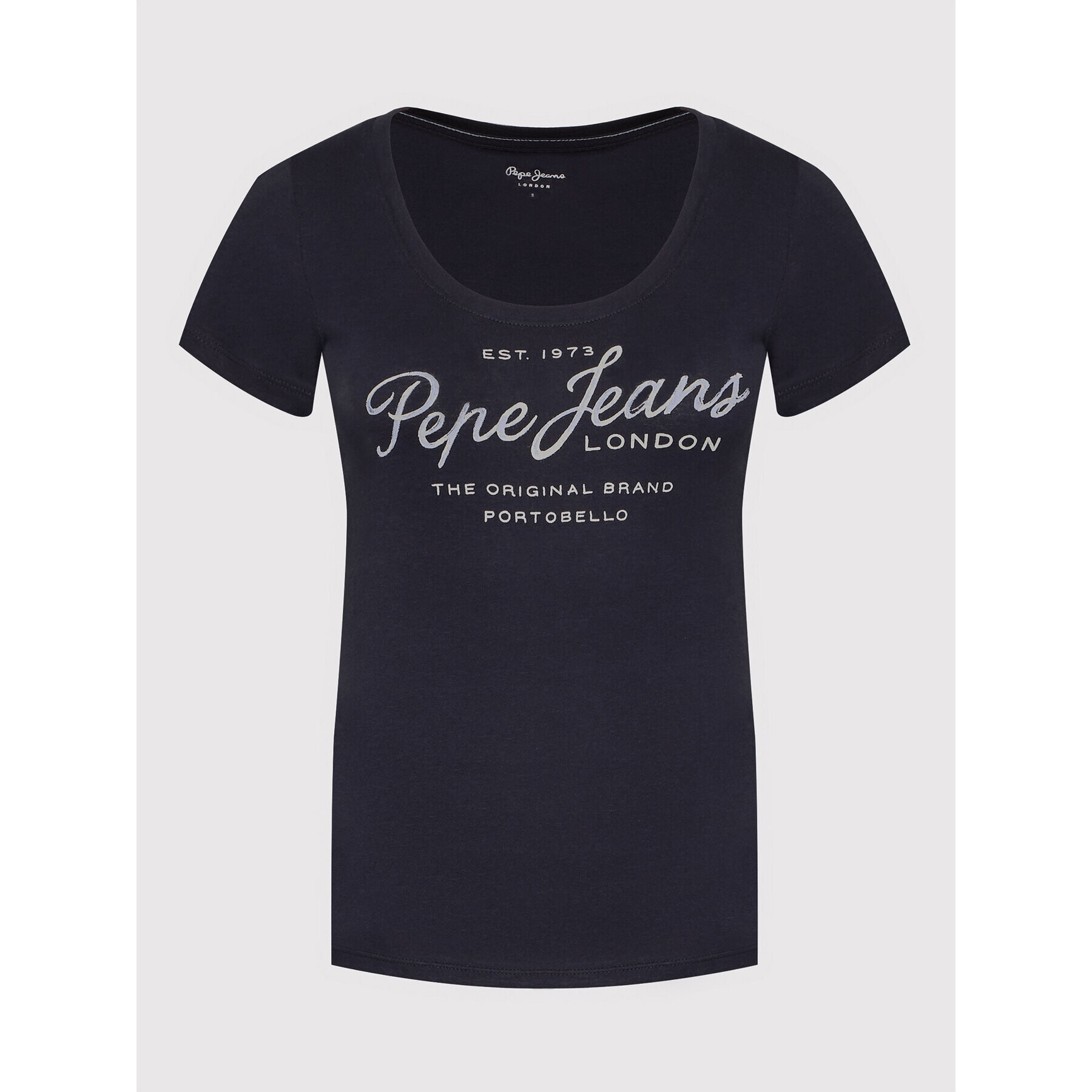 Pepe Jeans T-Shirt Baia PL505123 Tmavomodrá Regular Fit - Pepit.cz