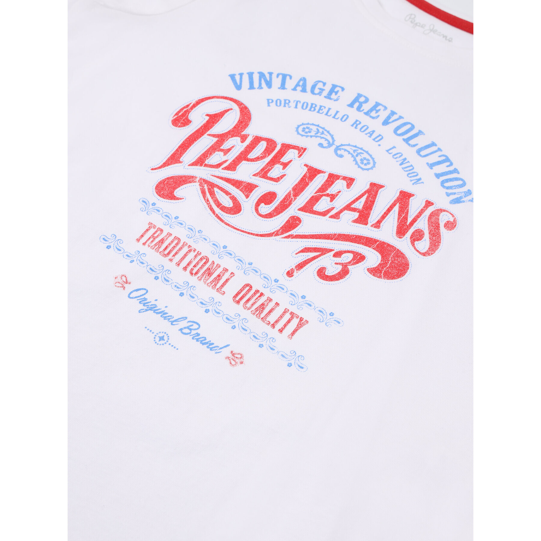 Pepe Jeans T-Shirt Bianca PG502435 Bílá Regular Fit - Pepit.cz