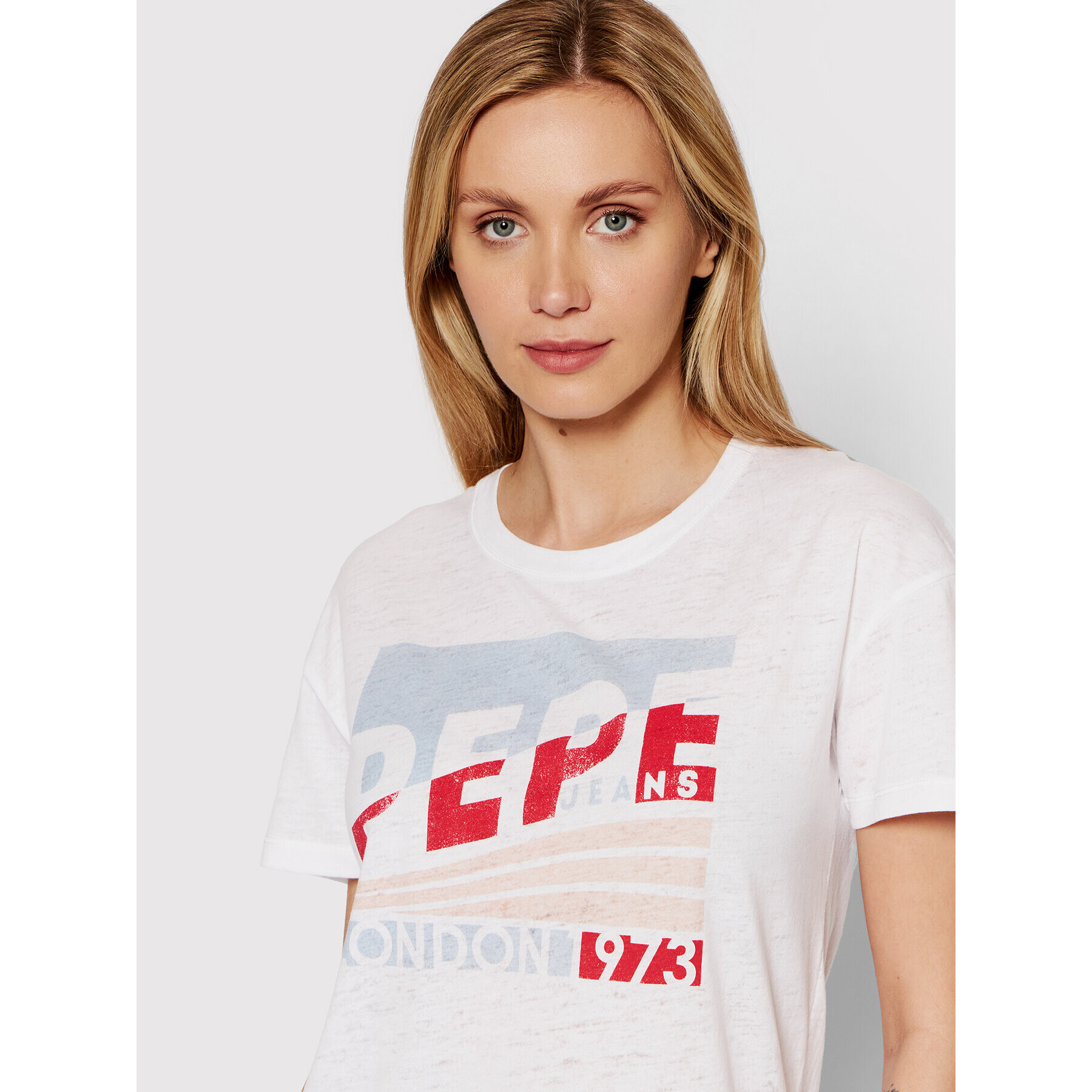 Pepe Jeans T-Shirt Cameo PL504338 Bílá Regular Fit - Pepit.cz