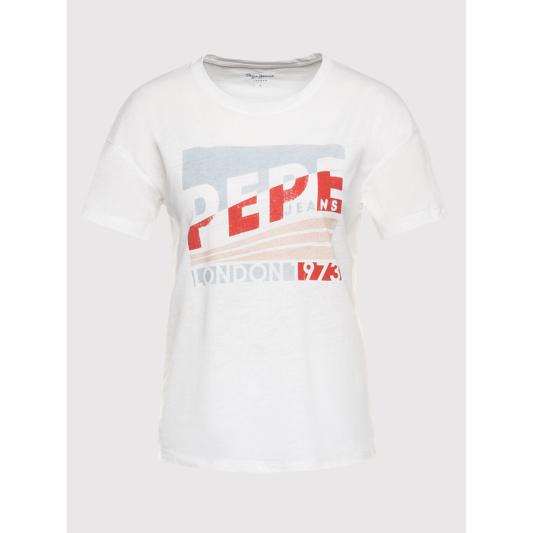 Pepe Jeans T-Shirt Cameo PL504338 Bílá Regular Fit - Pepit.cz