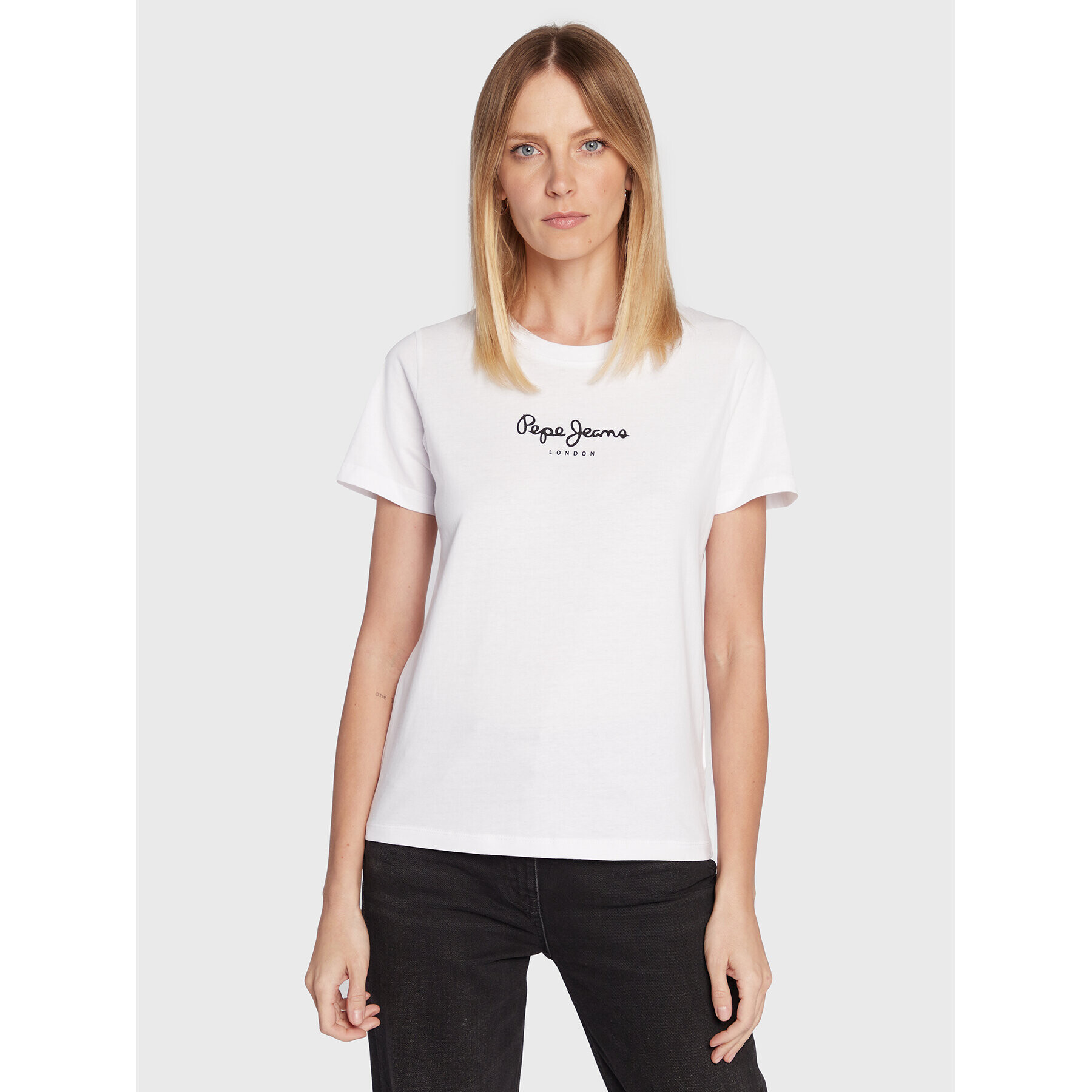 Pepe Jeans T-Shirt Camila PL505292 Bílá Regular Fit - Pepit.cz