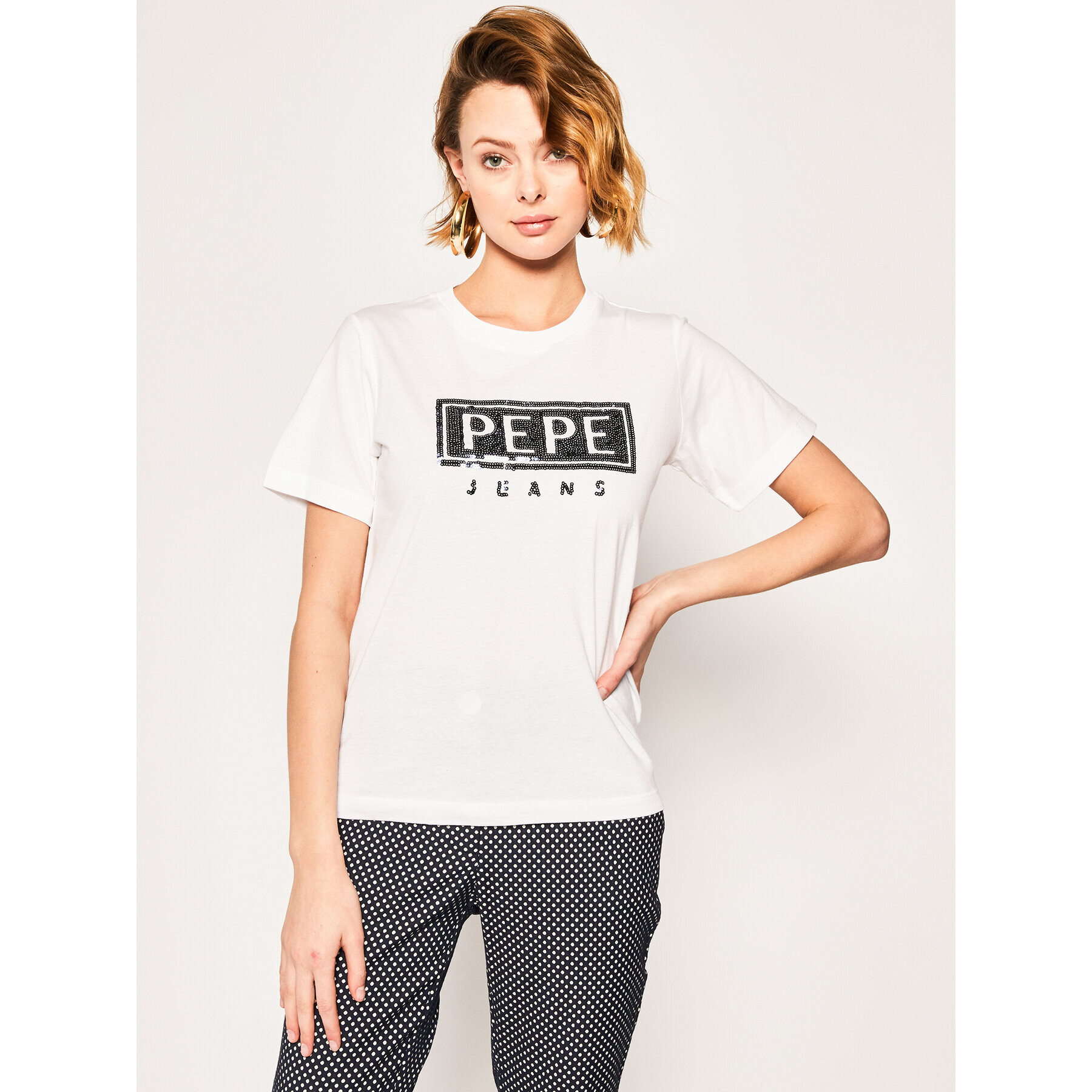 Pepe Jeans T-Shirt Charis PL504443 Bílá Regular Fit - Pepit.cz