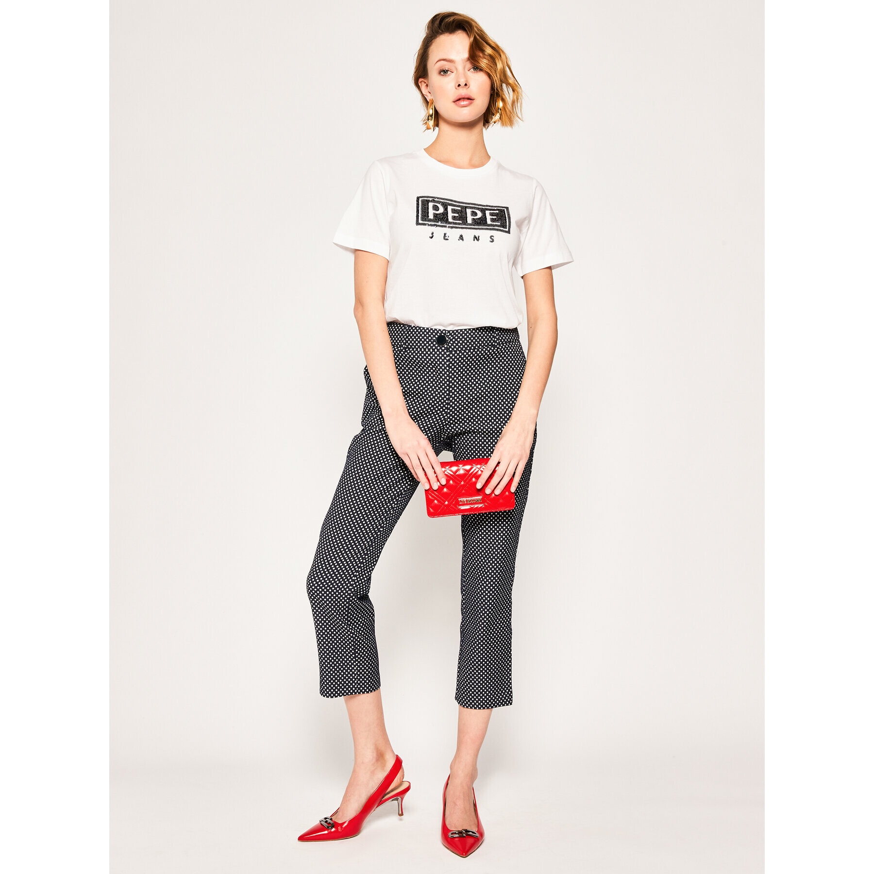 Pepe Jeans T-Shirt Charis PL504443 Bílá Regular Fit - Pepit.cz