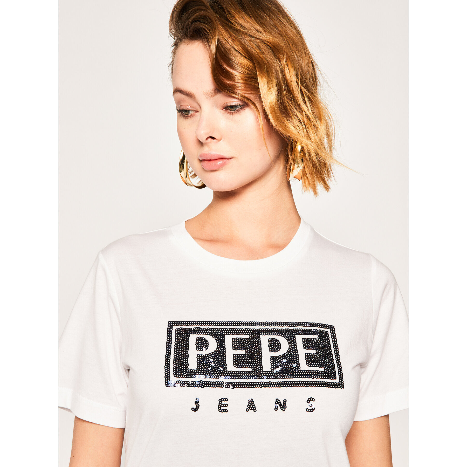 Pepe Jeans T-Shirt Charis PL504443 Bílá Regular Fit - Pepit.cz