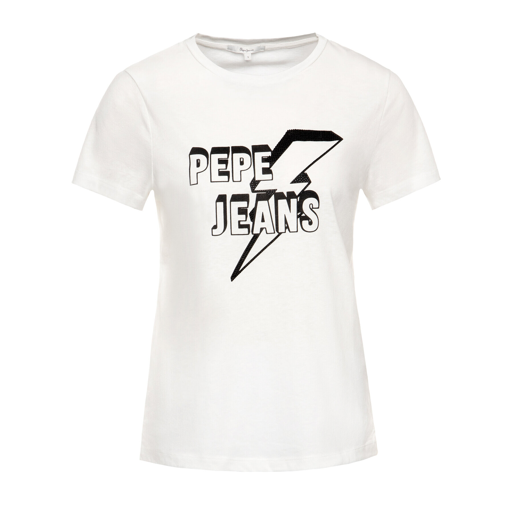 Pepe Jeans T-Shirt Clover PL504351 Bílá Regular Fit - Pepit.cz