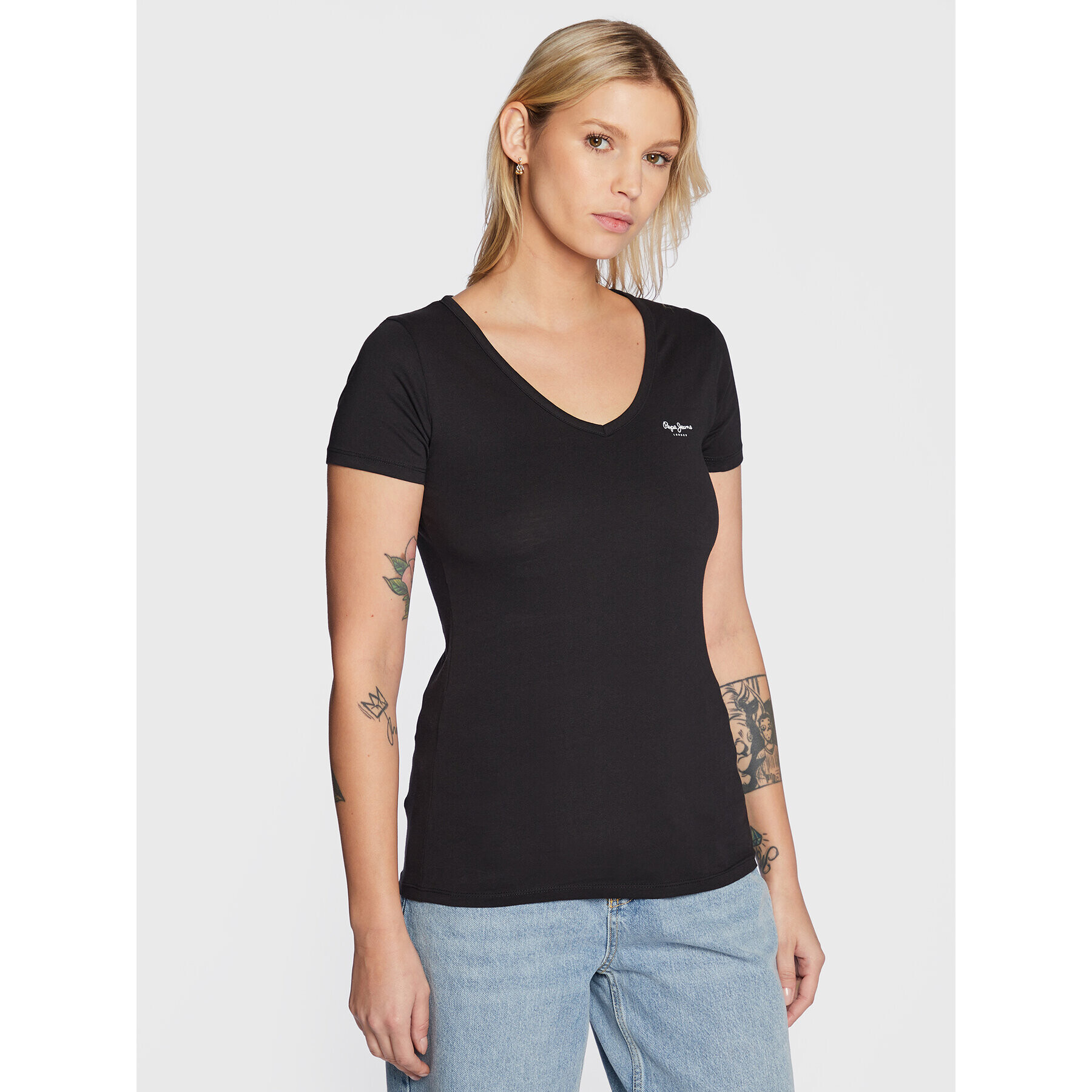 Pepe Jeans T-Shirt Corine PL505305 Černá Regular Fit - Pepit.cz