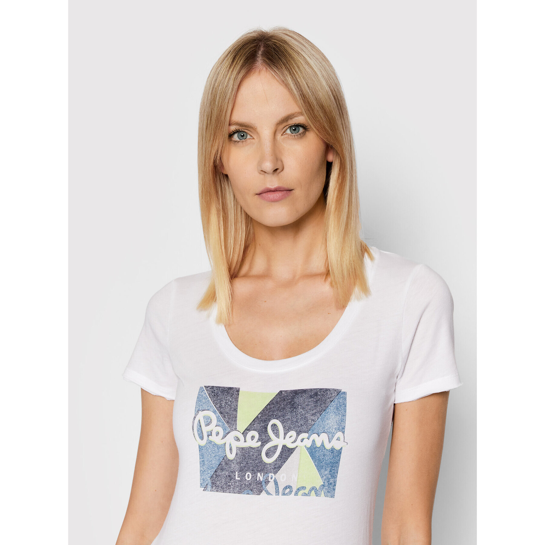 Pepe Jeans T-Shirt Dafne PL505058 Bílá Regular Fit - Pepit.cz