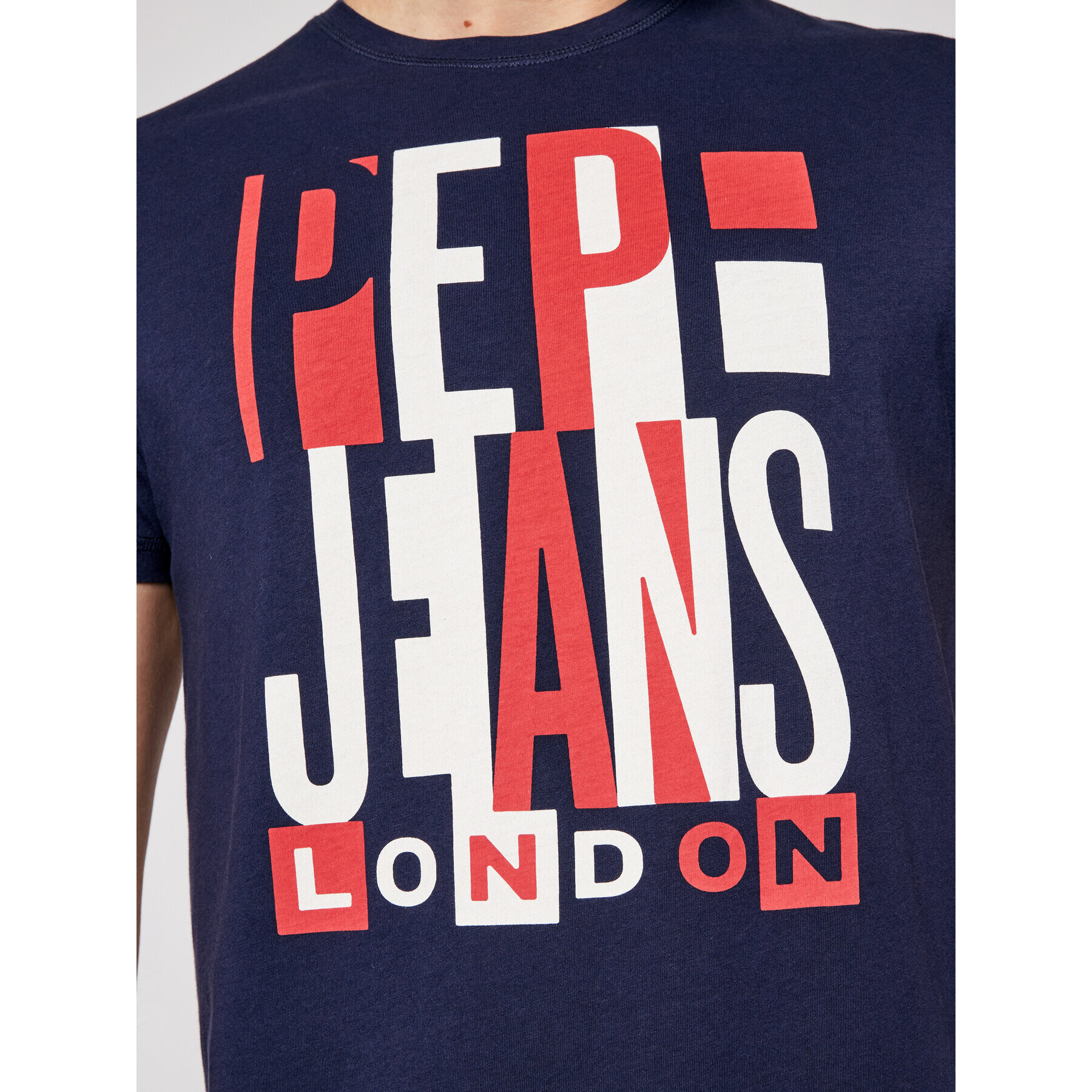 Pepe Jeans T-Shirt Davy PM507739 Tmavomodrá Regular Fit - Pepit.cz