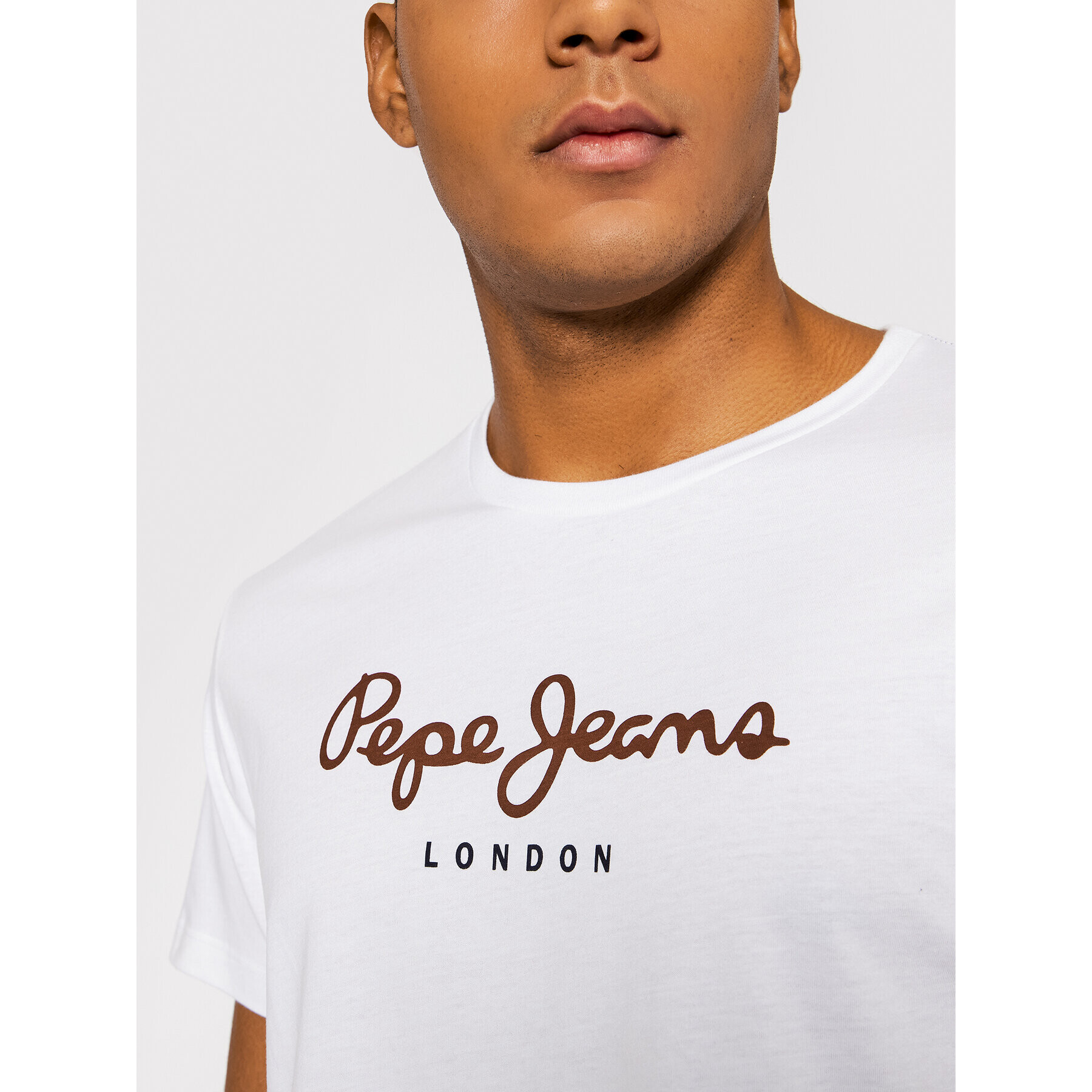 Pepe Jeans T-Shirt Eggo PM508208 Bílá Regular Fit - Pepit.cz