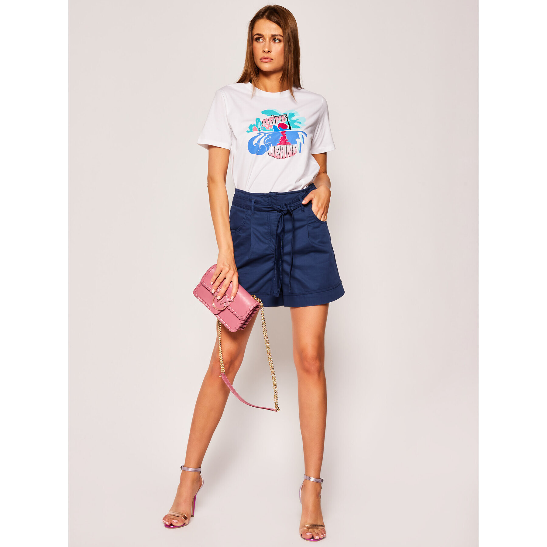 Pepe Jeans T-Shirt Faith PL504452 Bílá Regular Fit - Pepit.cz