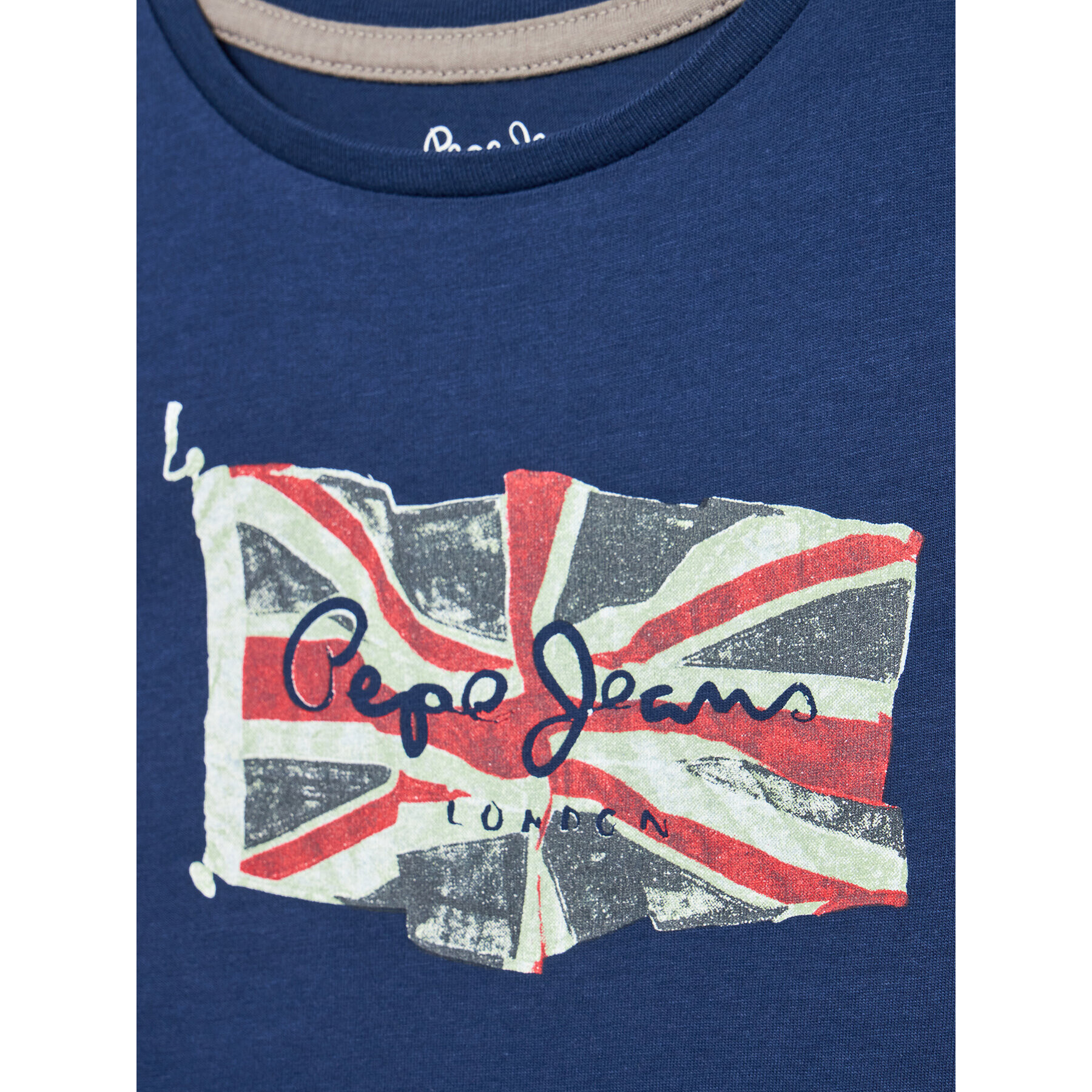 Pepe Jeans T-Shirt Flag Logo PB503170 Tmavomodrá Regular Fit - Pepit.cz