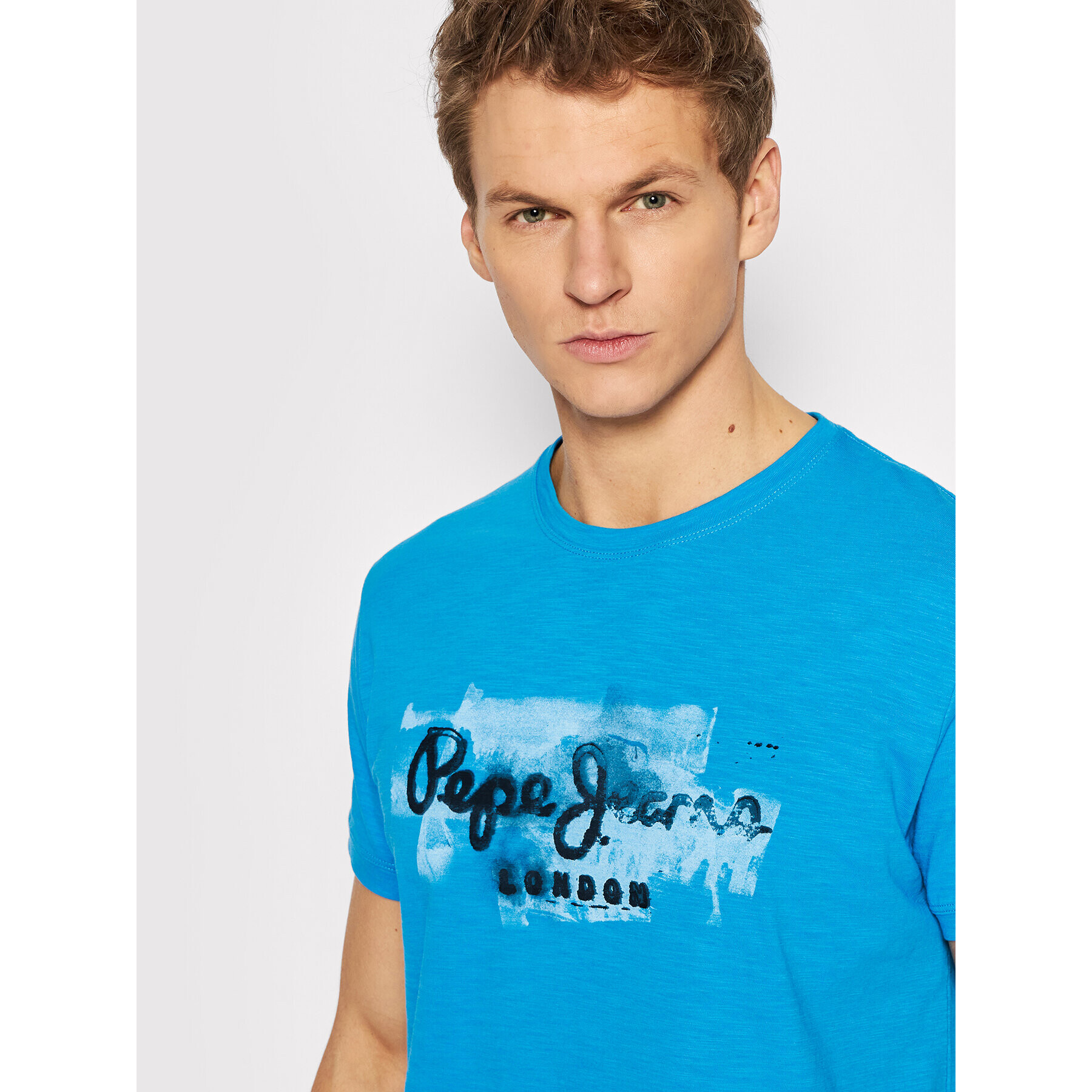 Pepe Jeans T-Shirt Golders N PM508105 Modrá Regular Fit - Pepit.cz