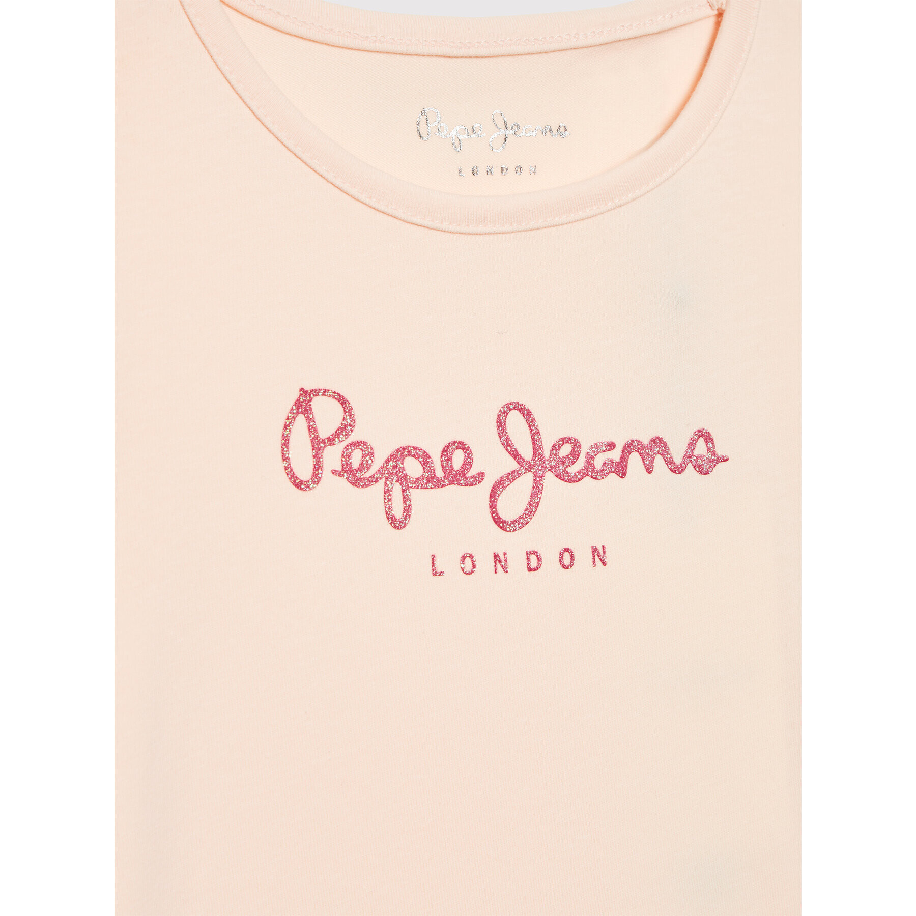 Pepe Jeans T-Shirt Hana Glitter PG501567 Růžová Regular Fit - Pepit.cz