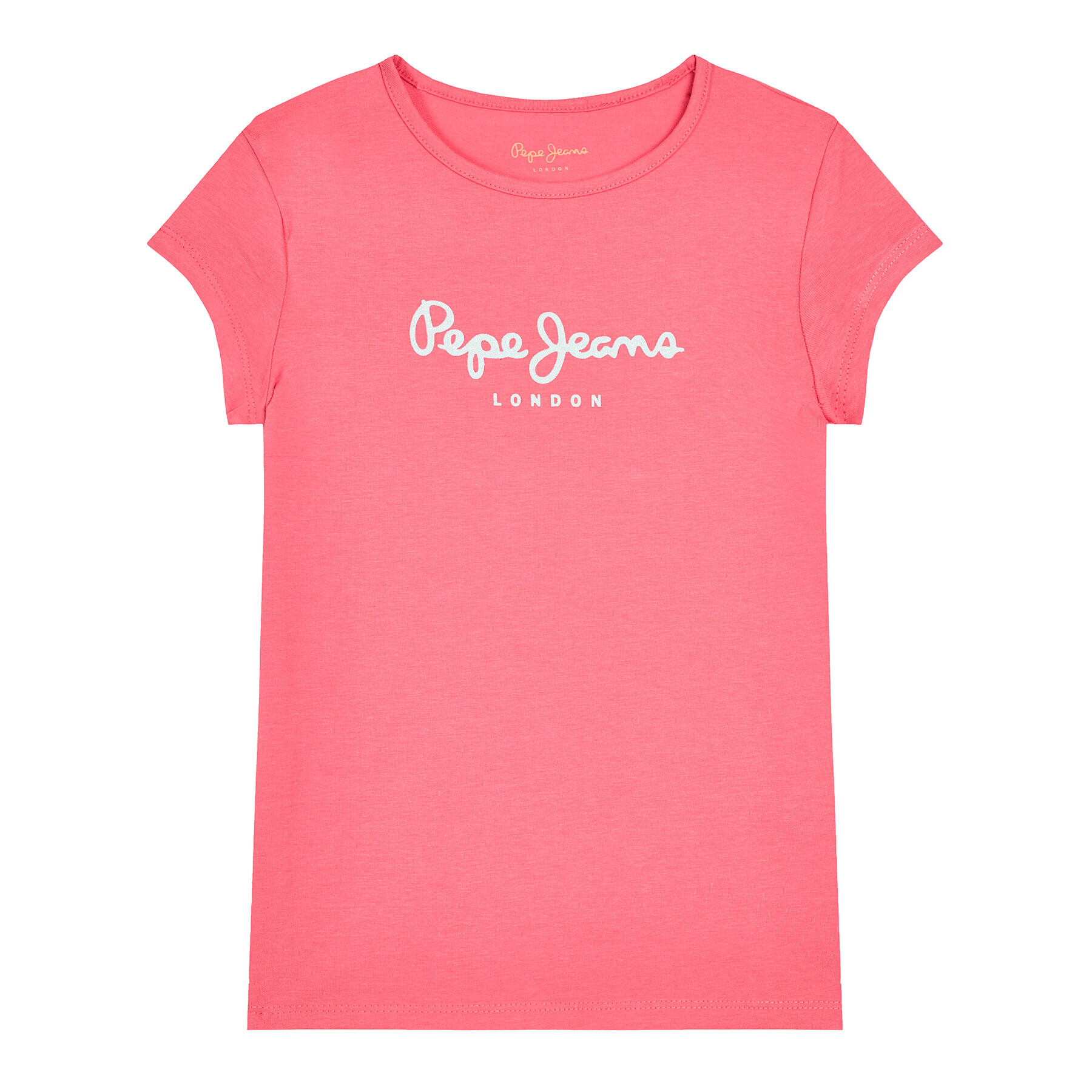 Pepe Jeans T-Shirt Hana Glitter Ss PG502442 Růžová Regular Fit - Pepit.cz