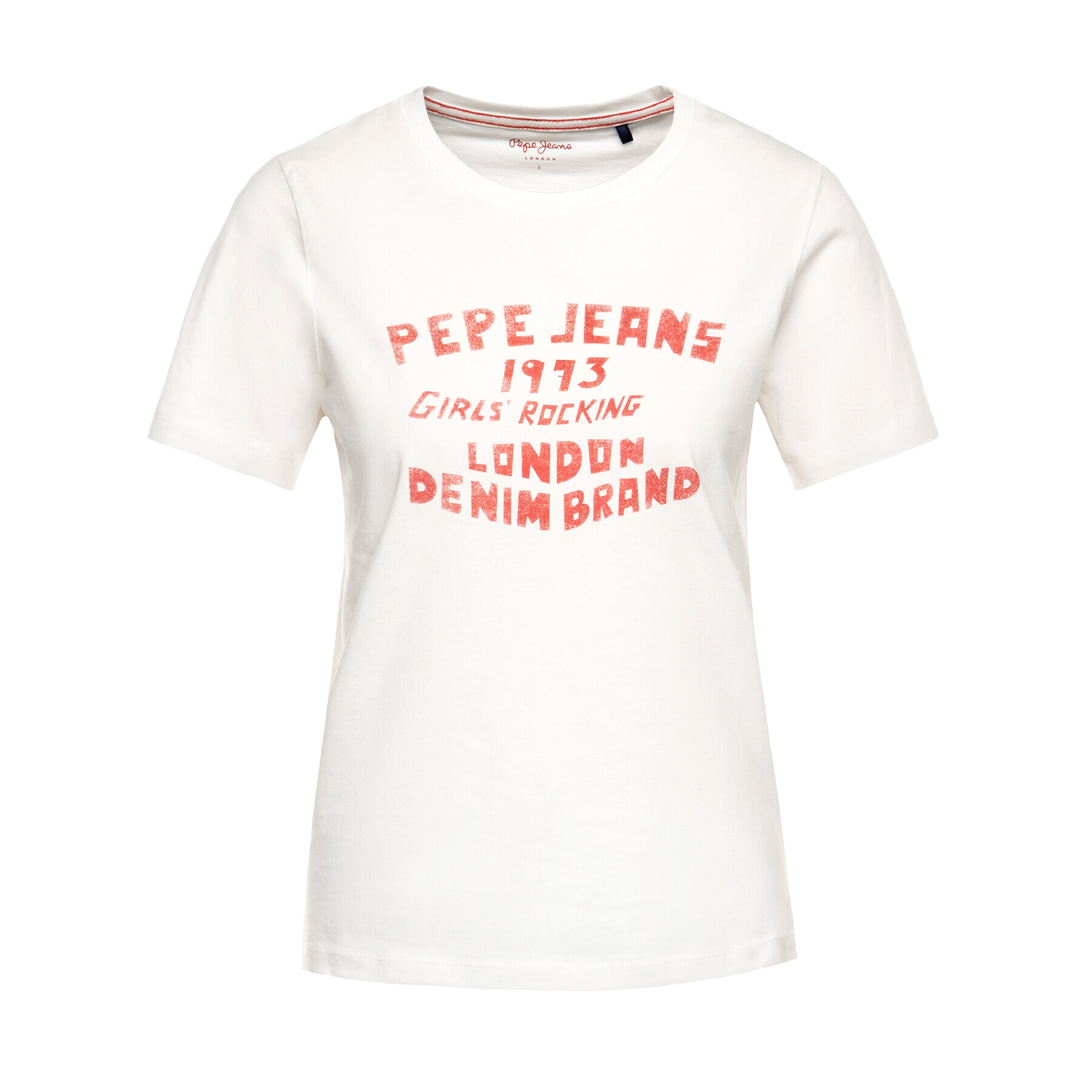 Pepe Jeans T-Shirt Kara PL504341 Bílá Regular Fit - Pepit.cz