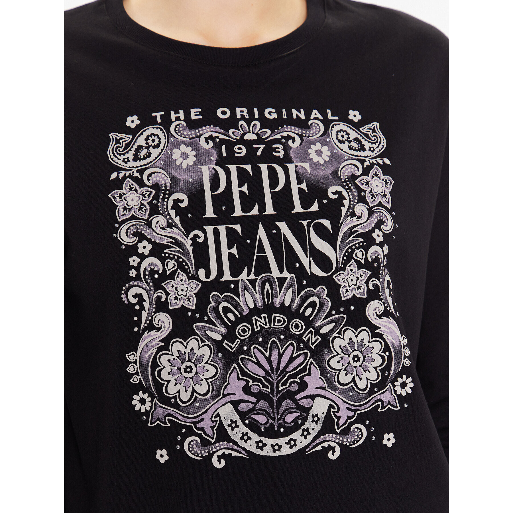 Pepe Jeans T-Shirt Lulu PL505393 Černá Relaxed Fit - Pepit.cz