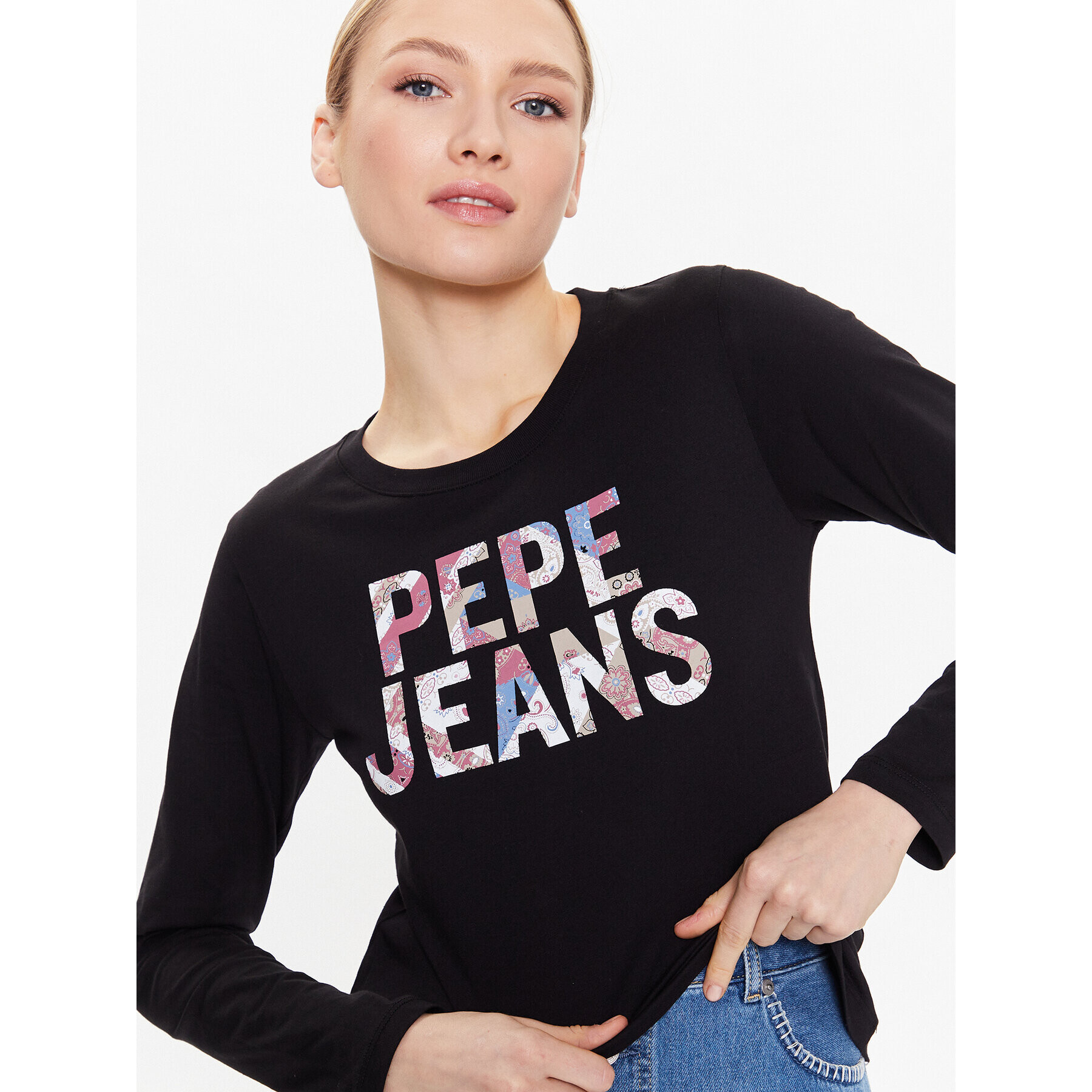 Pepe Jeans T-Shirt Luna PL505394 Černá Regular Fit - Pepit.cz