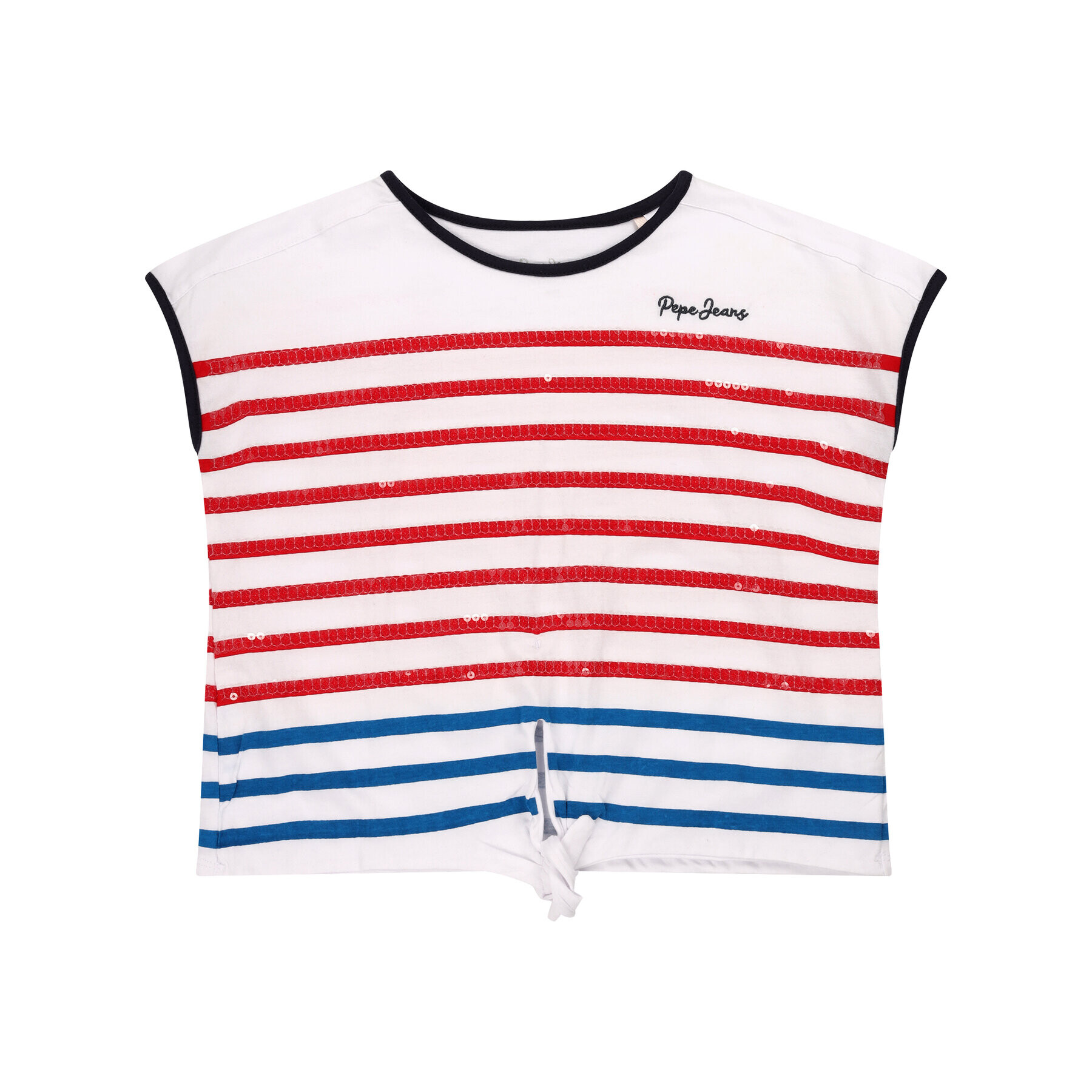 Pepe Jeans T-Shirt Monet PG502457 Bílá Regular Fit - Pepit.cz