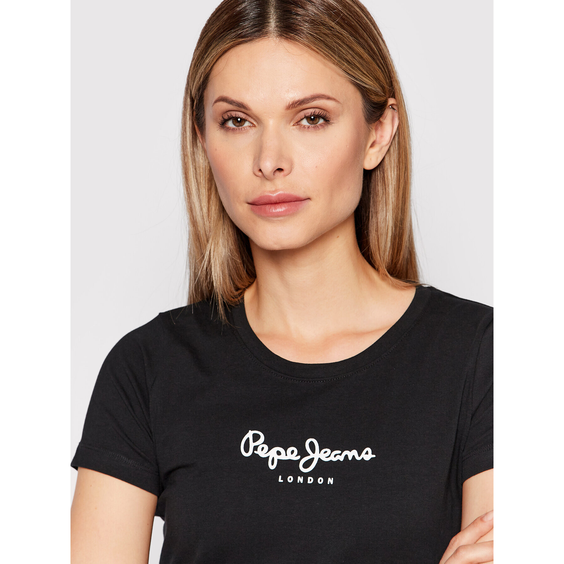 Pepe Jeans T-Shirt New Virginia PL505202 Černá Slim Fit - Pepit.cz