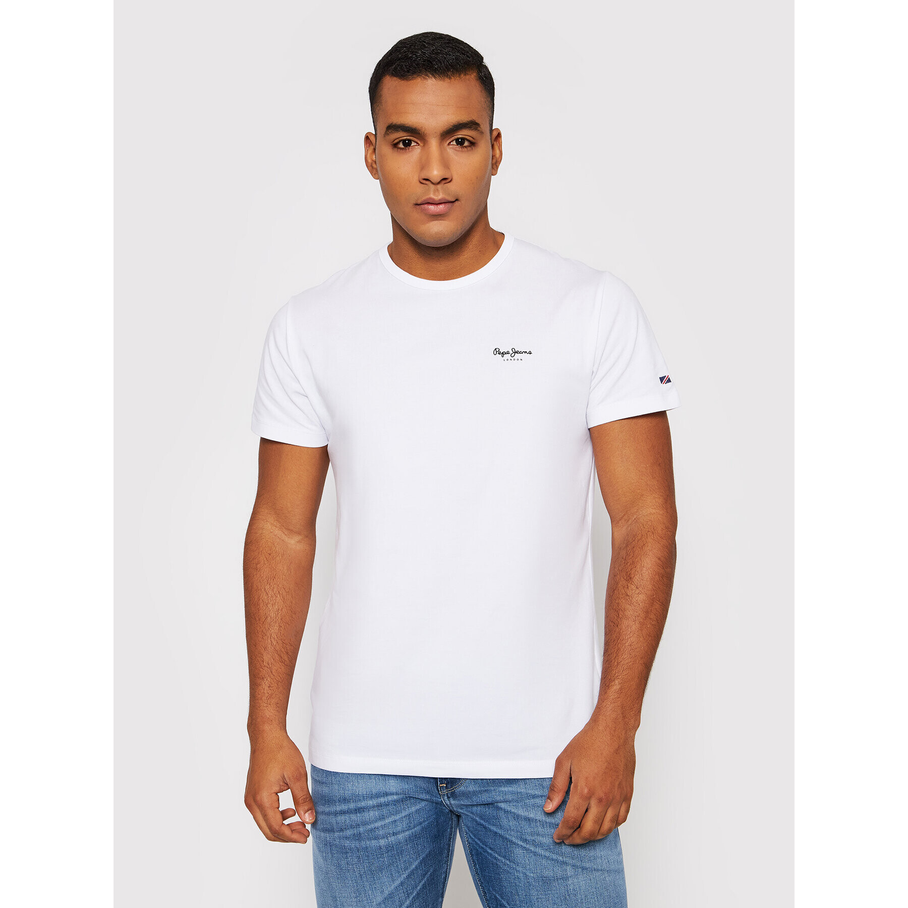 Pepe Jeans T-Shirt Original Basic 3 N PM508212 Bílá Slim Fit - Pepit.cz