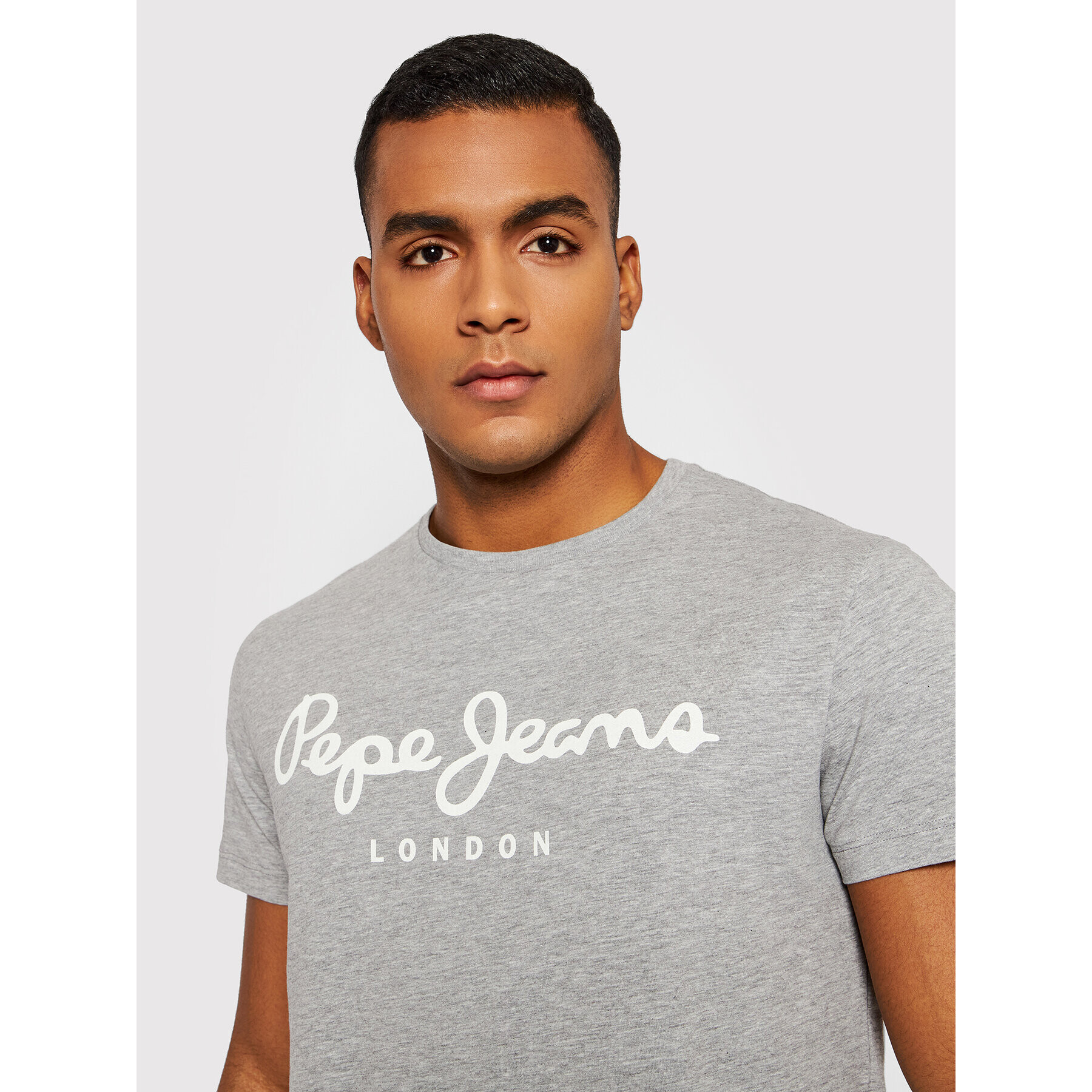 Pepe Jeans T-Shirt Original PM508210 Šedá Slim Fit - Pepit.cz