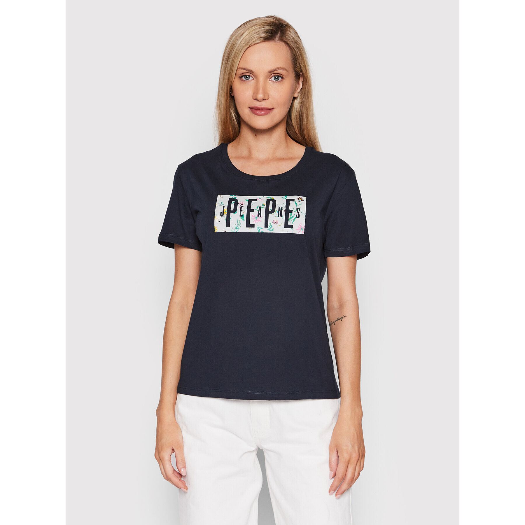 Pepe Jeans T-Shirt Patsy PL505218 Tmavomodrá Regular Fit - Pepit.cz